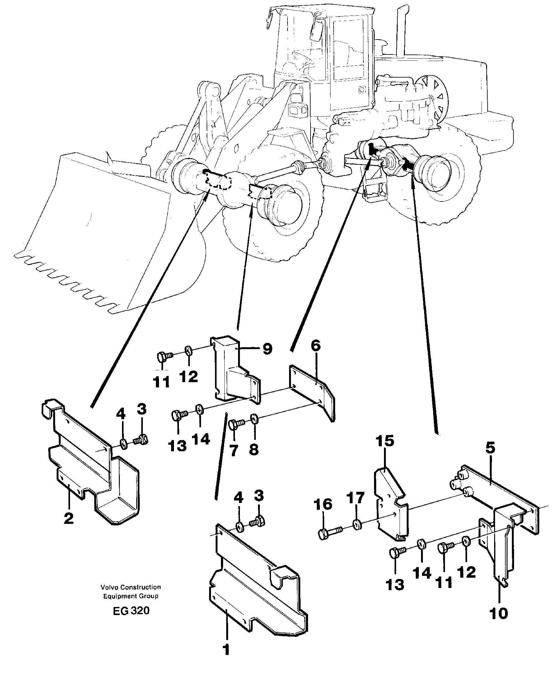 Protection, brake pipes — volvo parts diagram