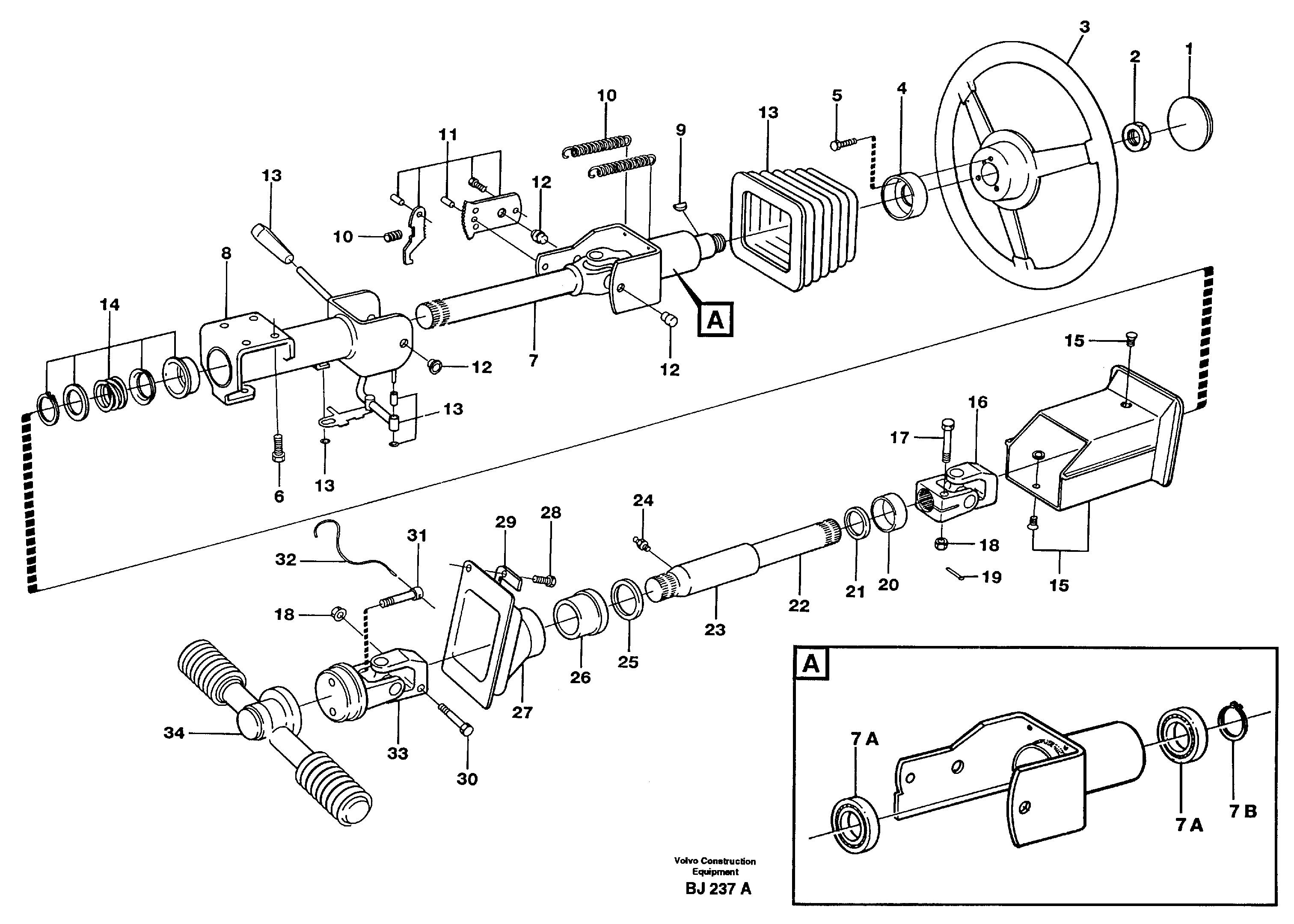Steering system — volvo parts diagram