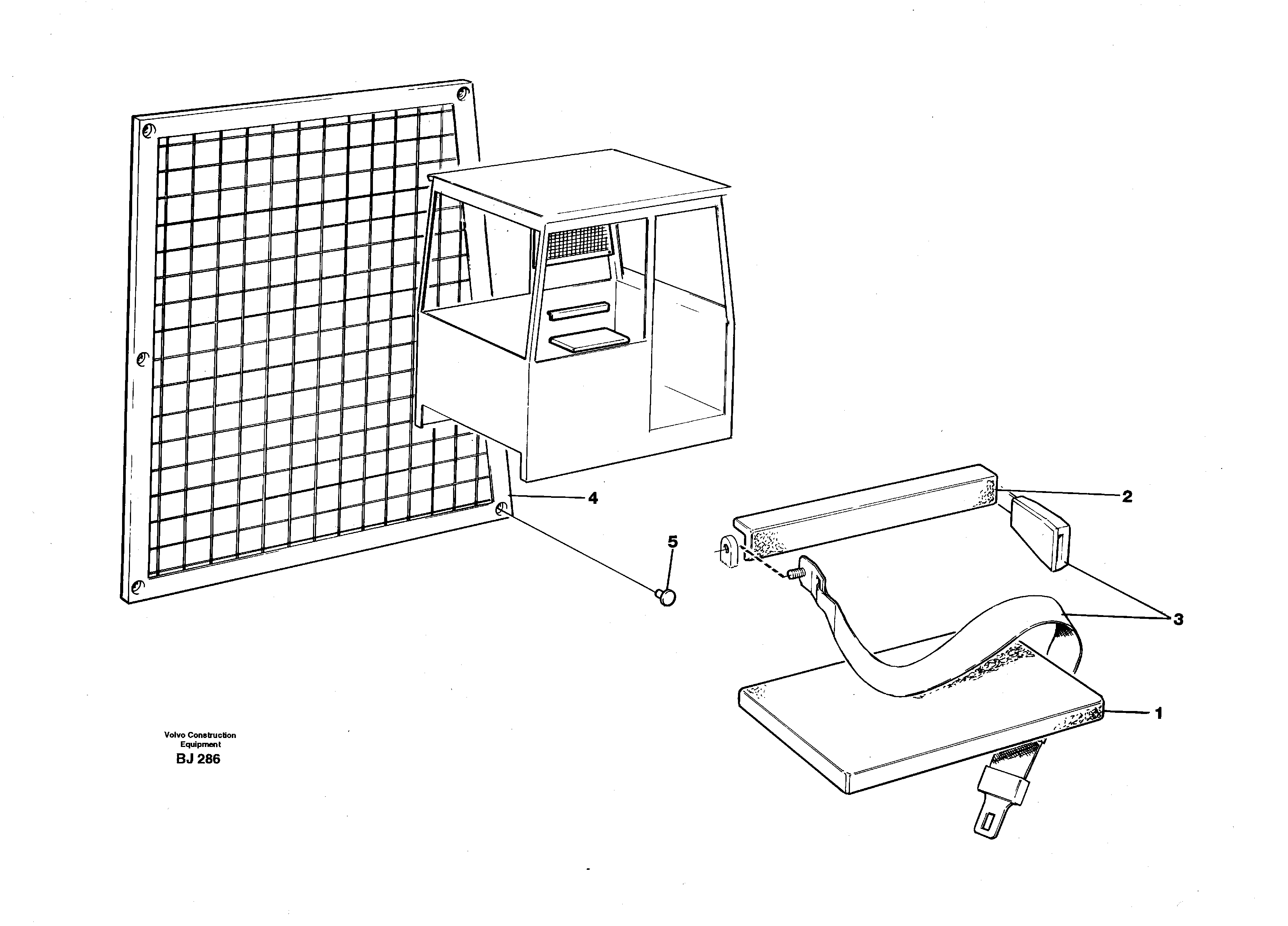 Instructor's seat, USA  93050, 93051 — volvo parts diagram