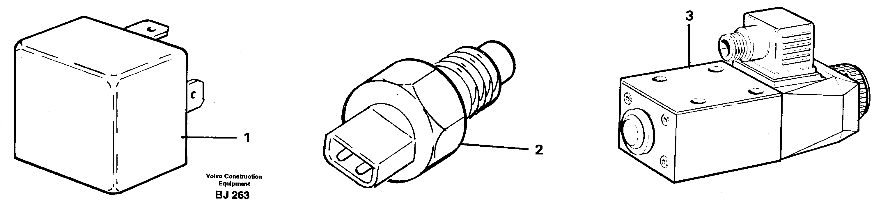 Relays, sensors and solenoid valves Reference list — volvo parts diagram