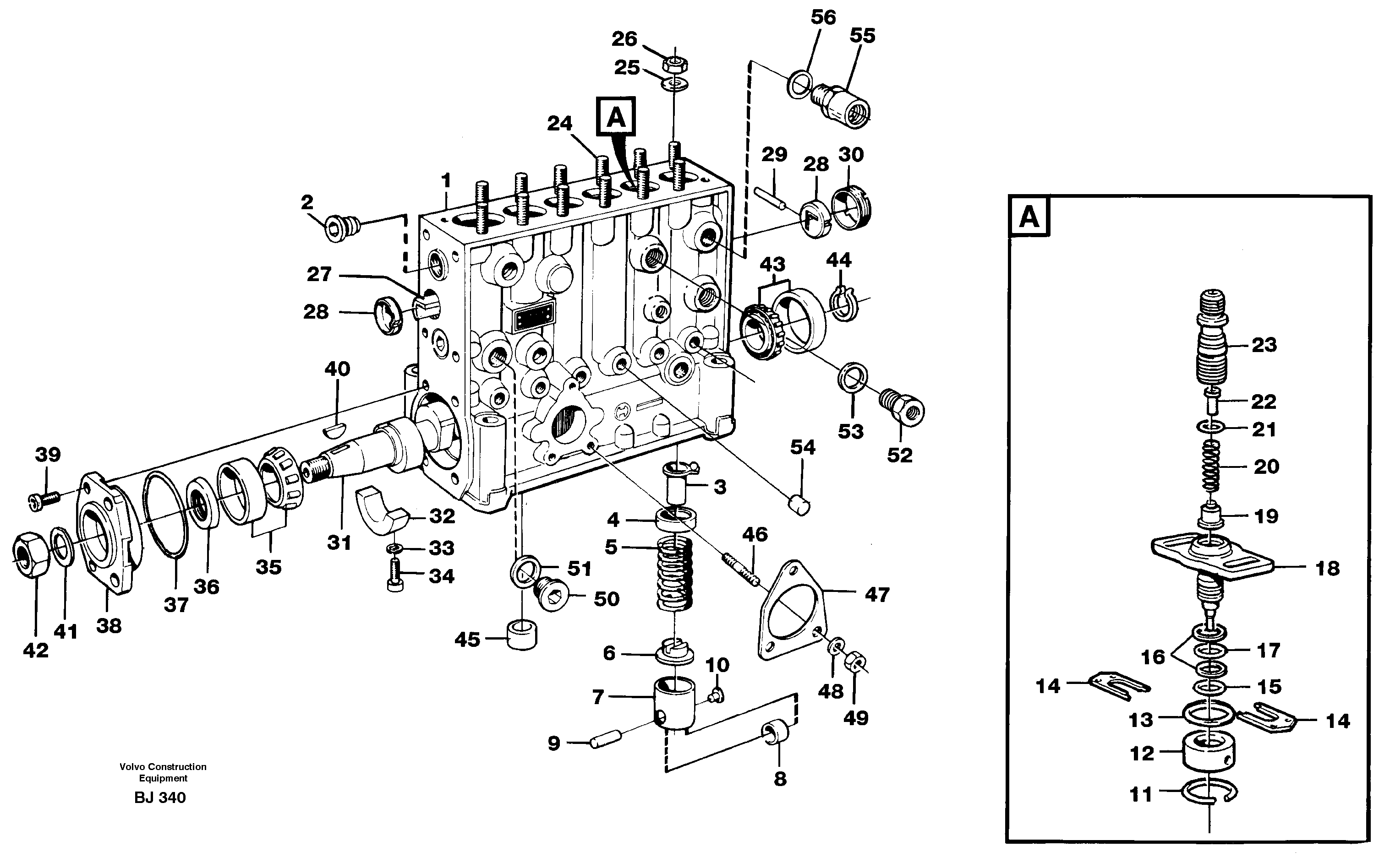 Injection pump — volvo parts diagram