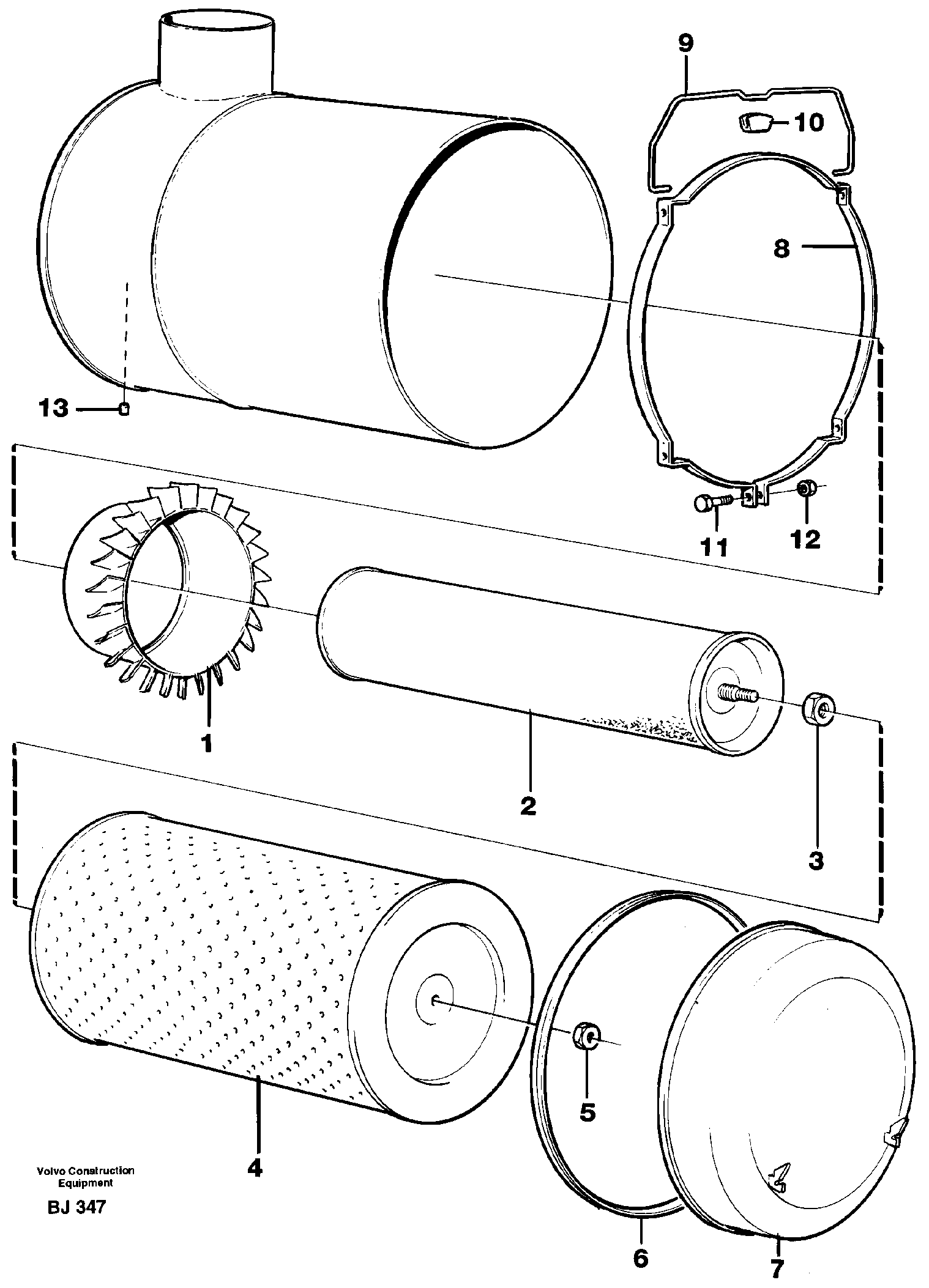 Air filter  92573 — volvo parts diagram