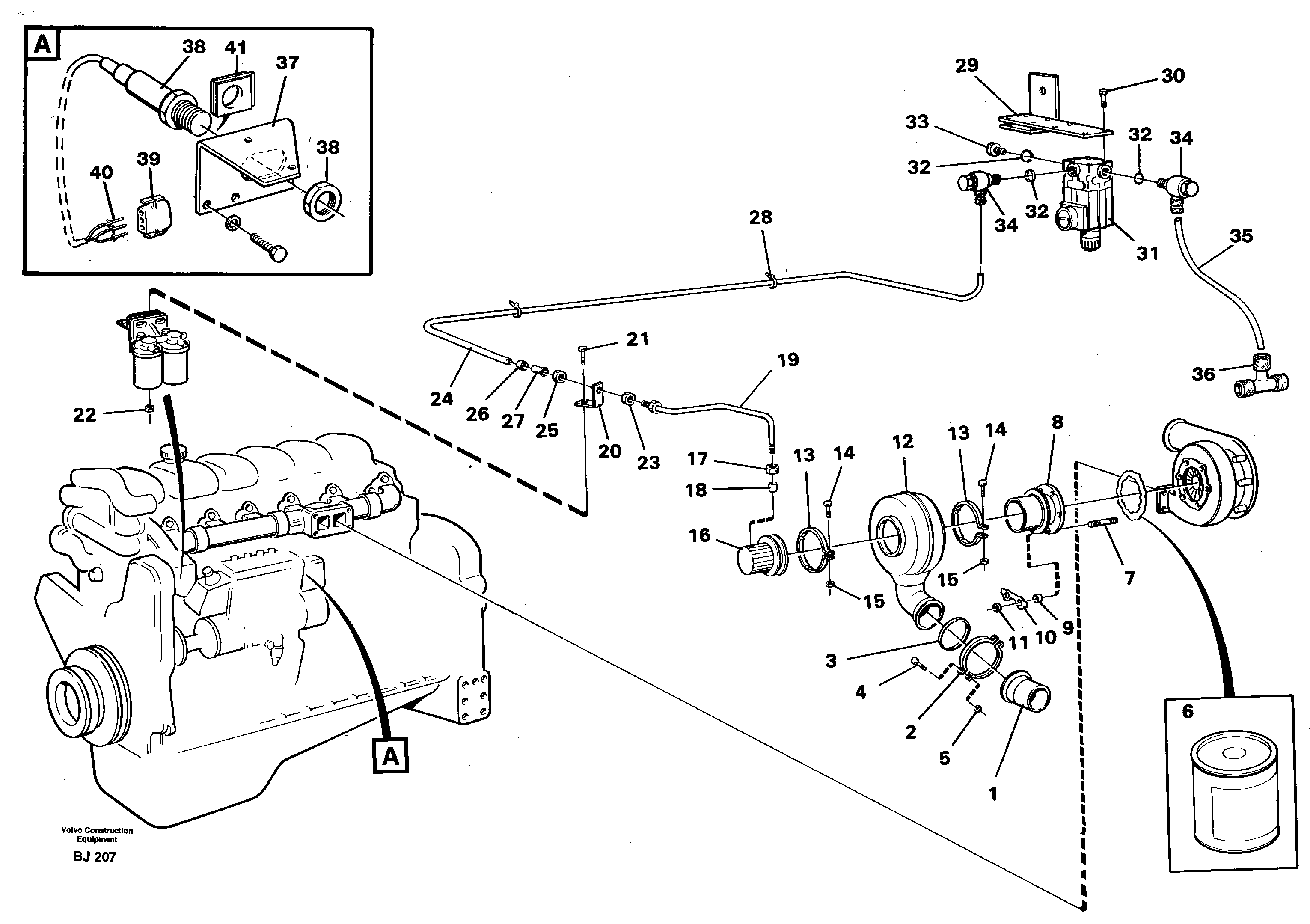 Exhaust brake  93062 — volvo parts diagram