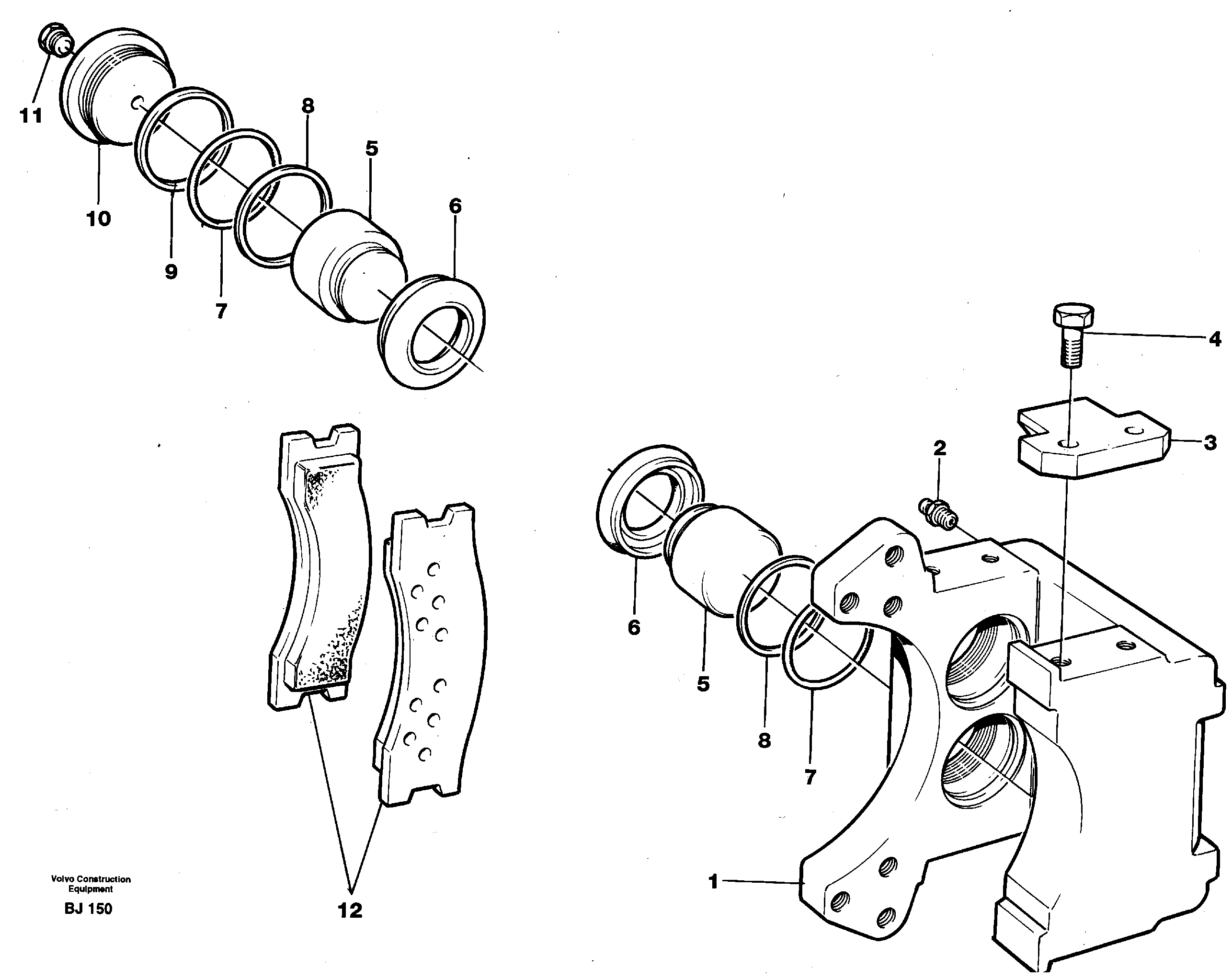 Disc brake — volvo parts diagram