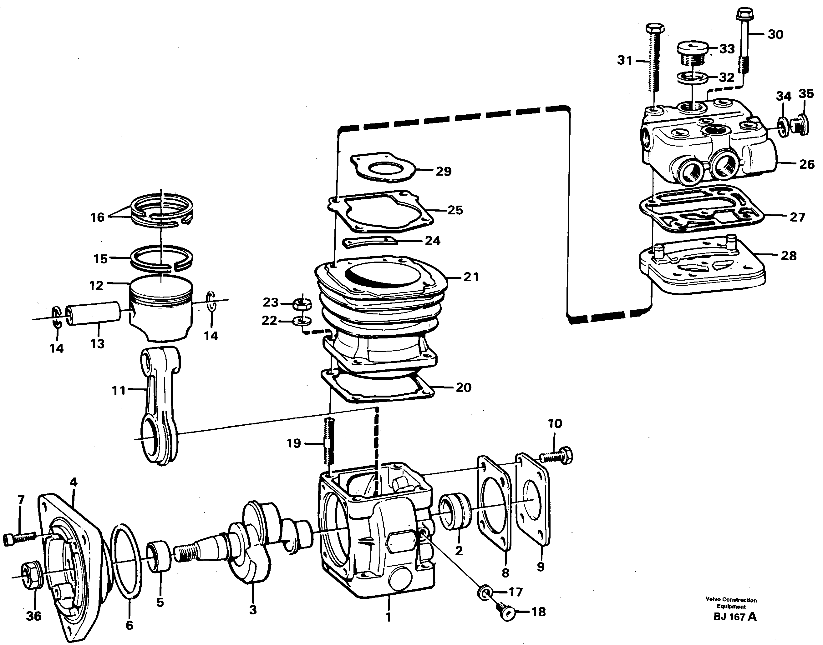 Air compressor — volvo parts diagram