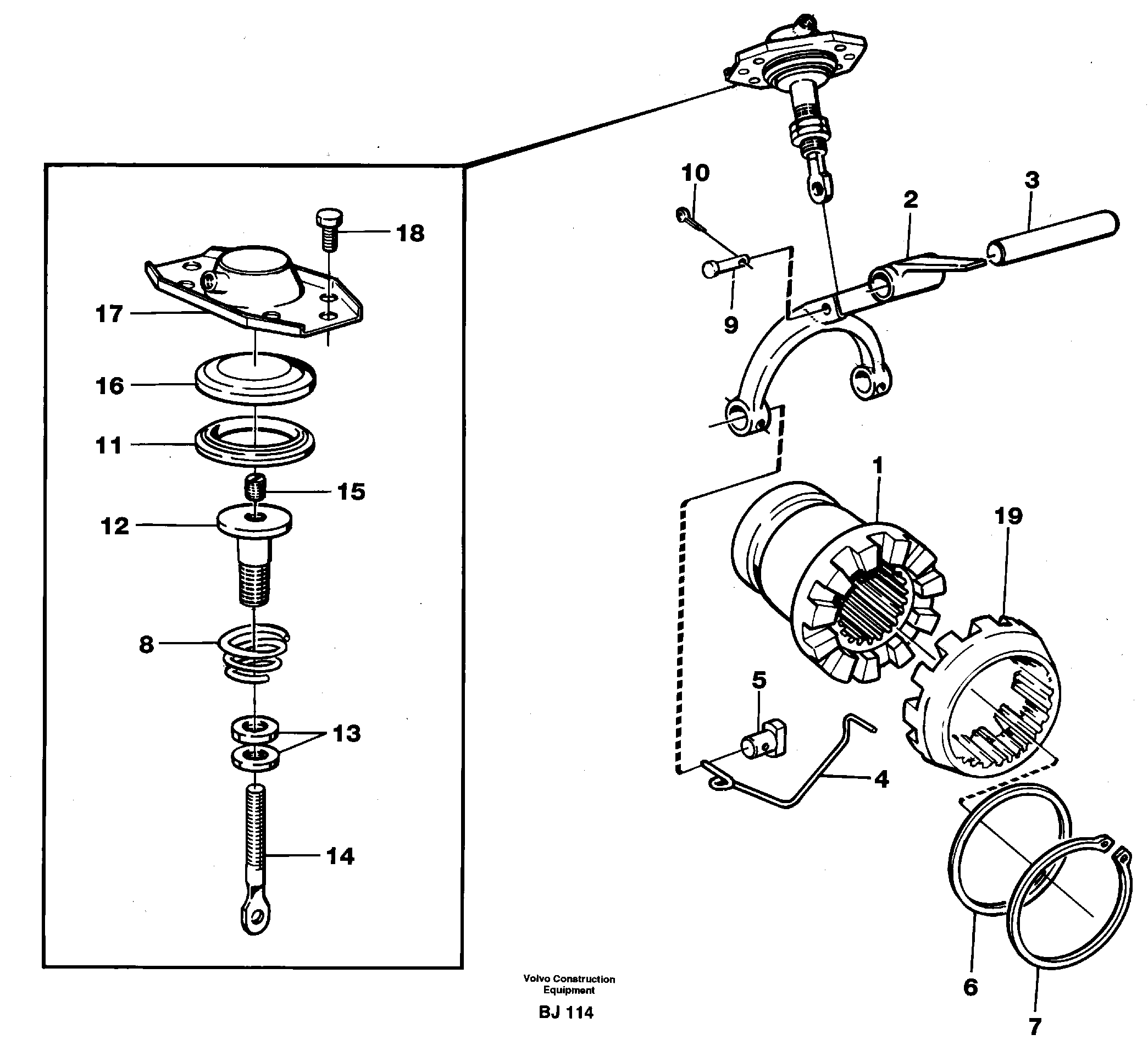 Differential lock — volvo parts diagram