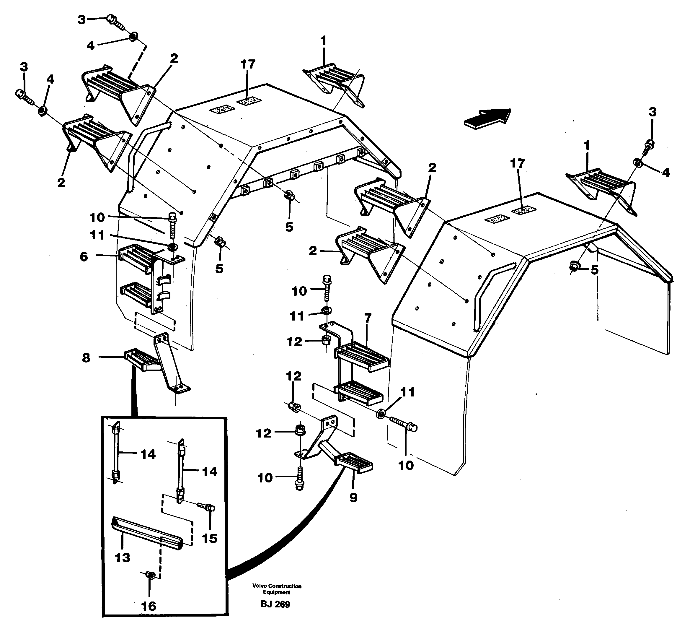 Steps and ladder — volvo parts diagram