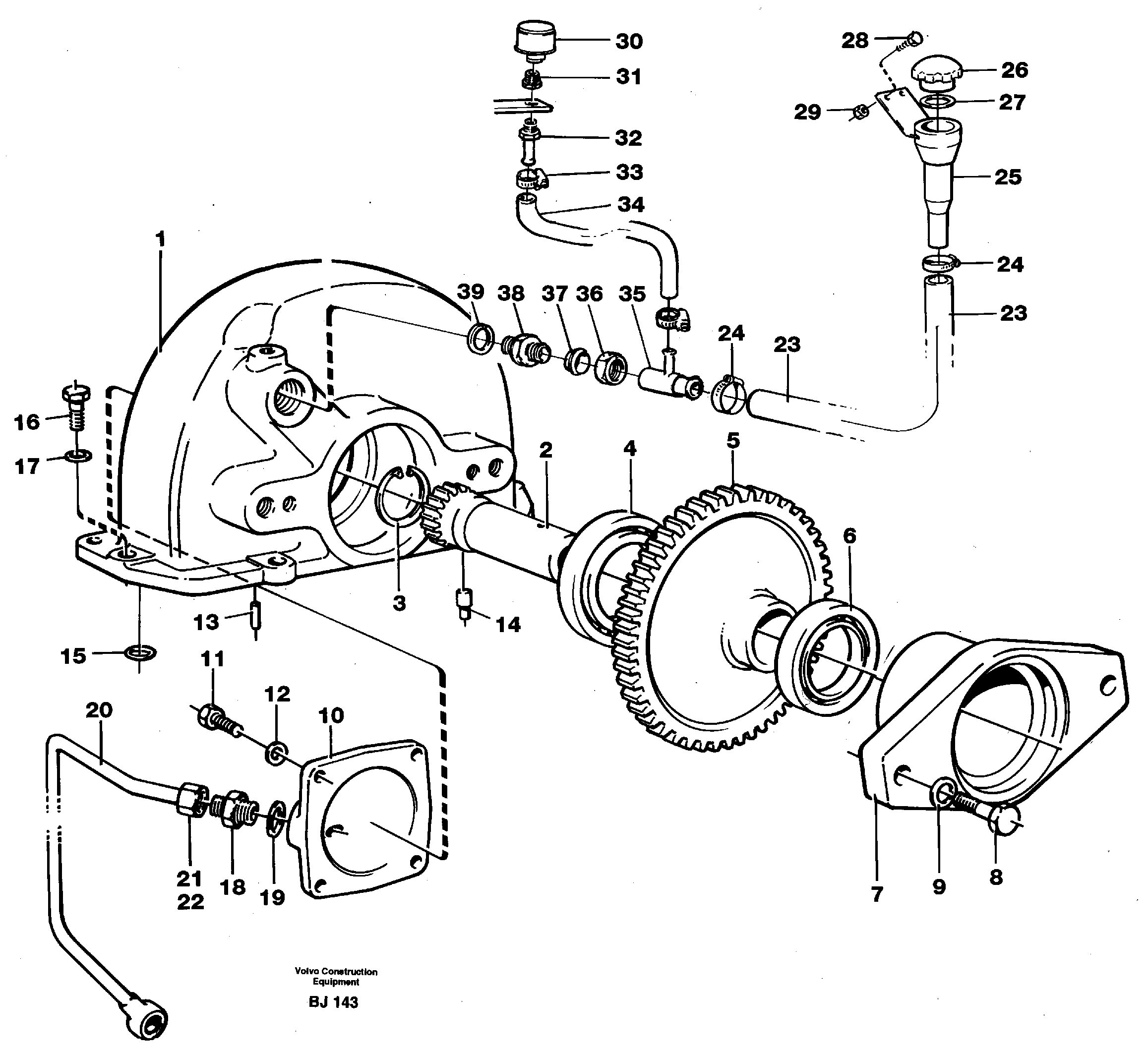 Pump drive — volvo parts diagram