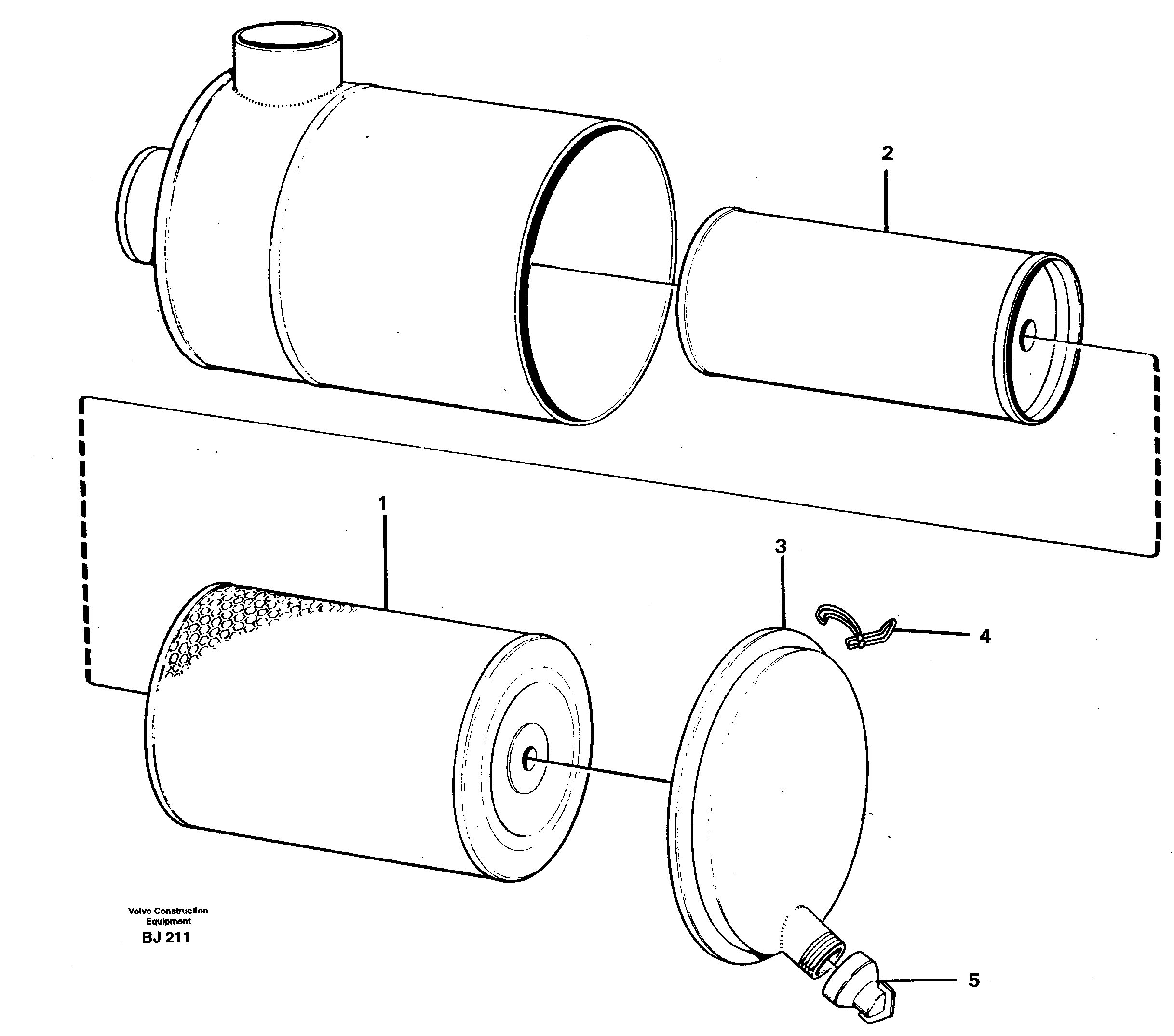 Air filter — volvo parts diagram