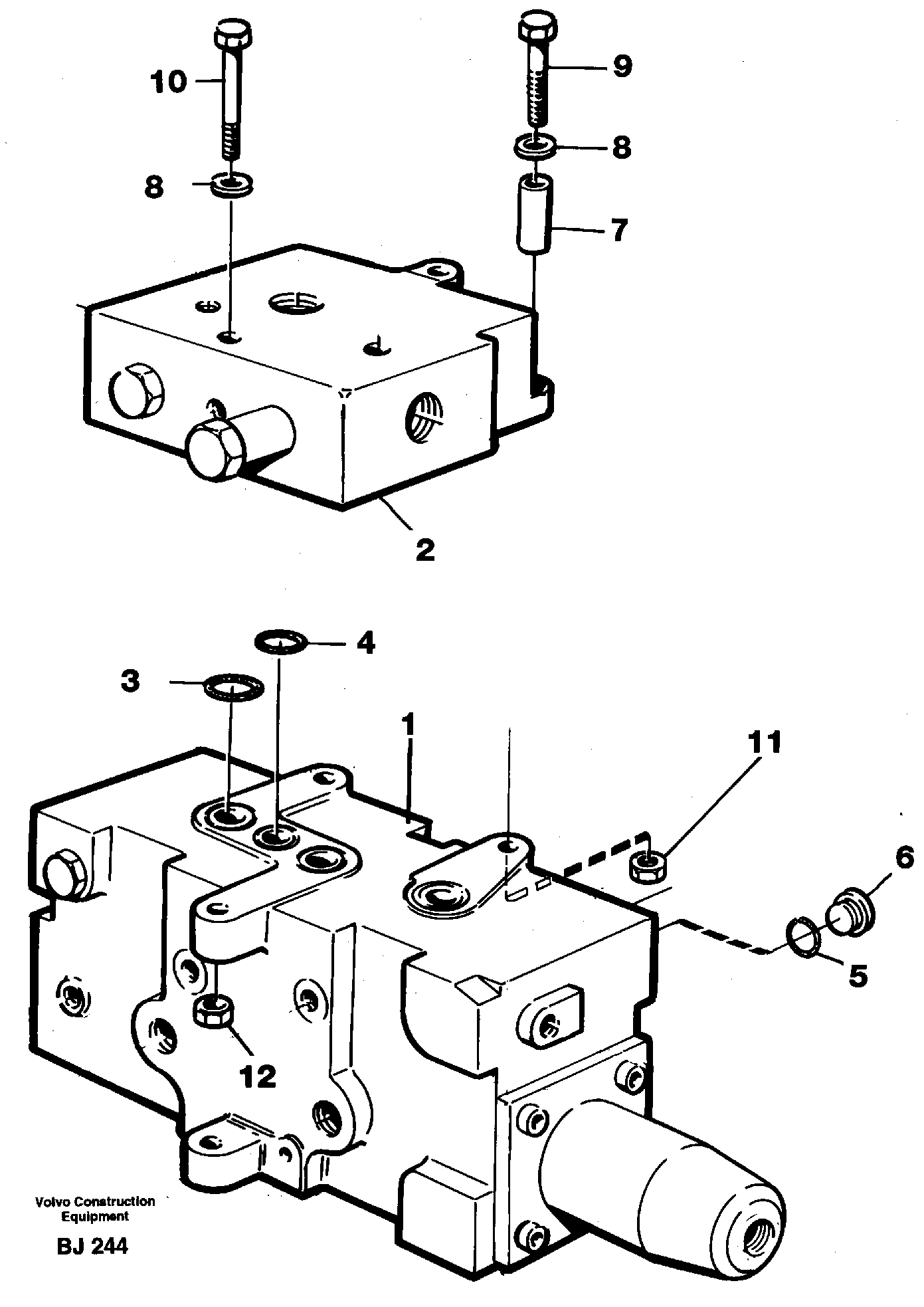 Steering unit — volvo parts diagram