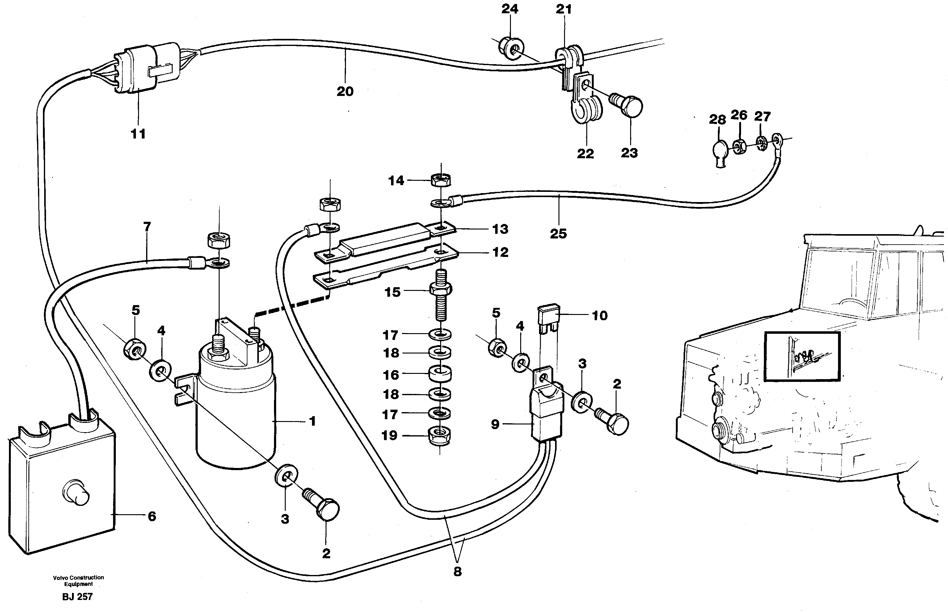 Starter element, assembly — volvo parts diagram