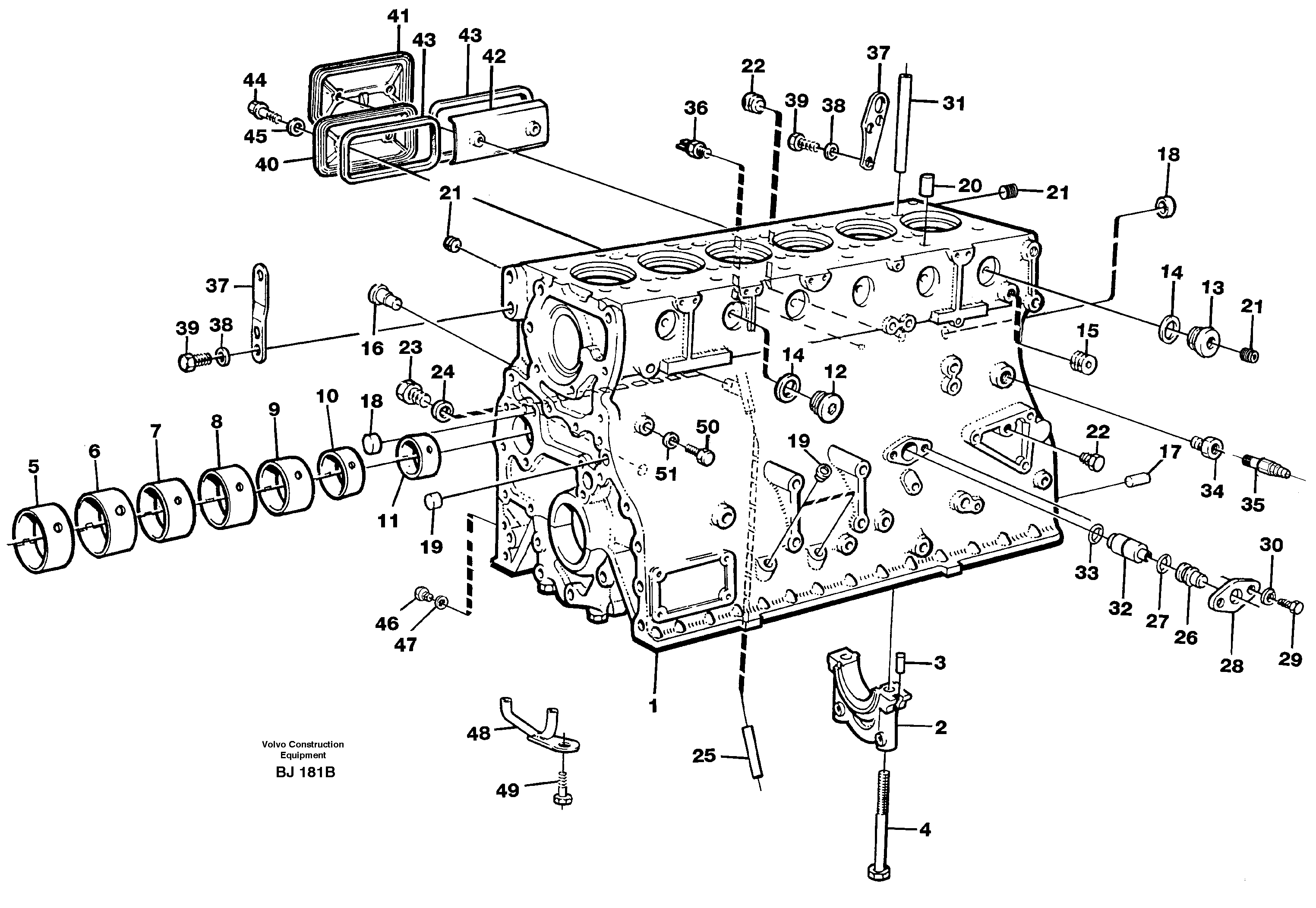Cylinder block — volvo parts diagram