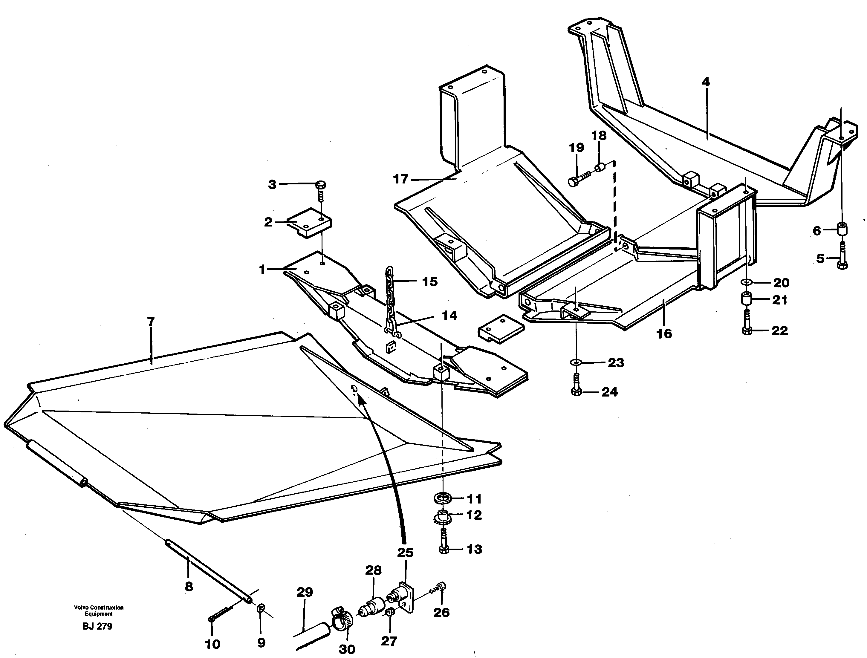 Protecting plates — volvo parts diagram