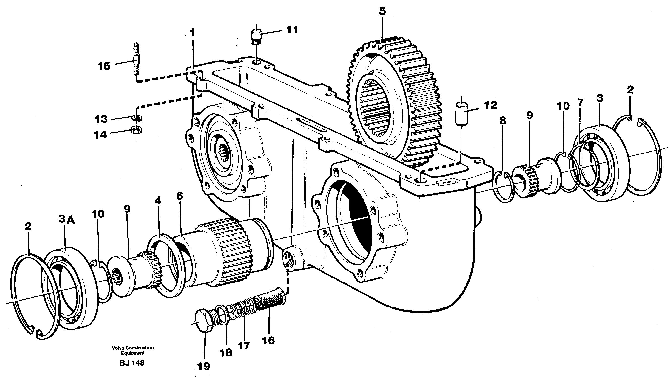 Pump drive power take off — volvo parts diagram