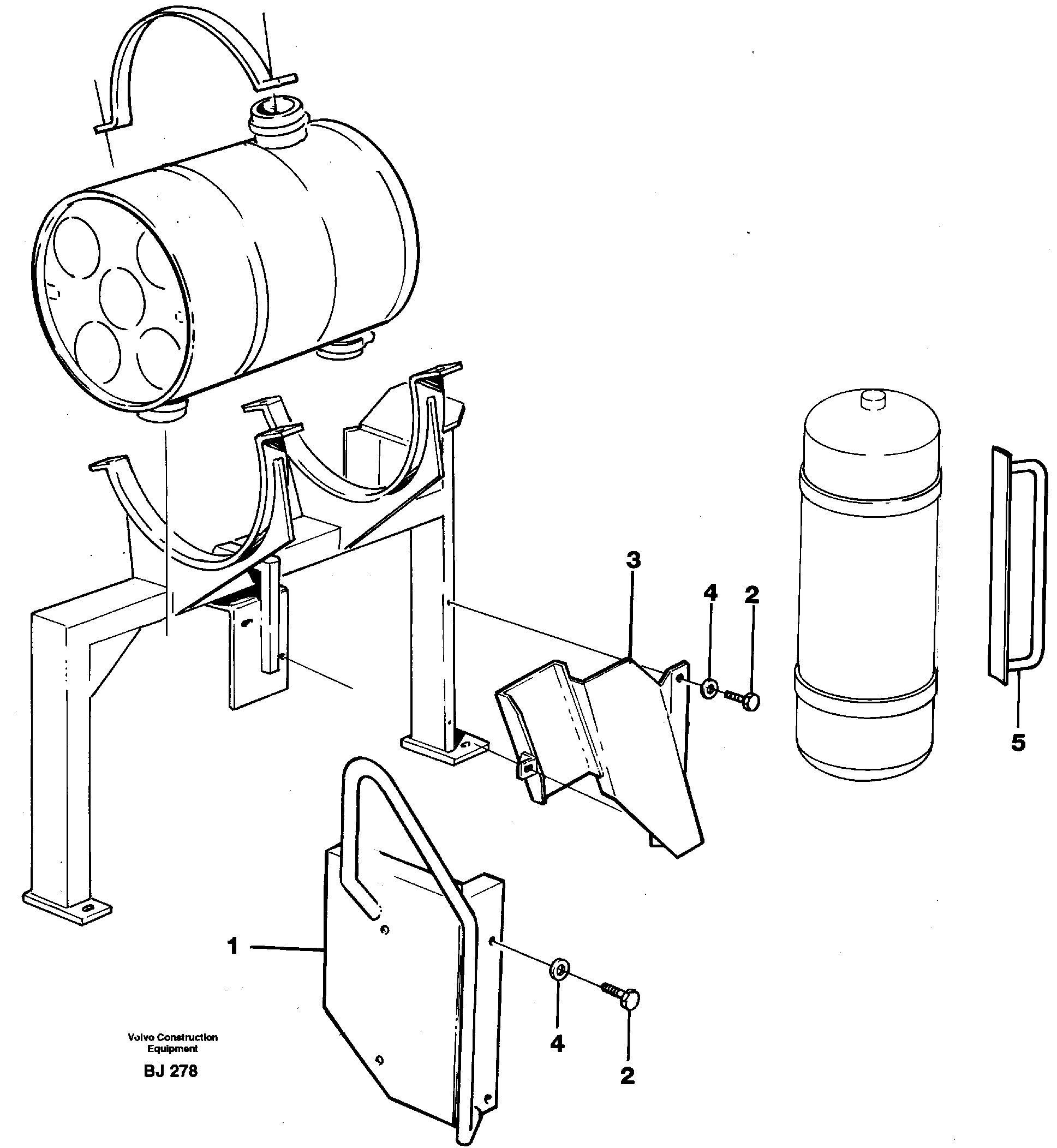 Protecting plates and handrails — volvo parts diagram