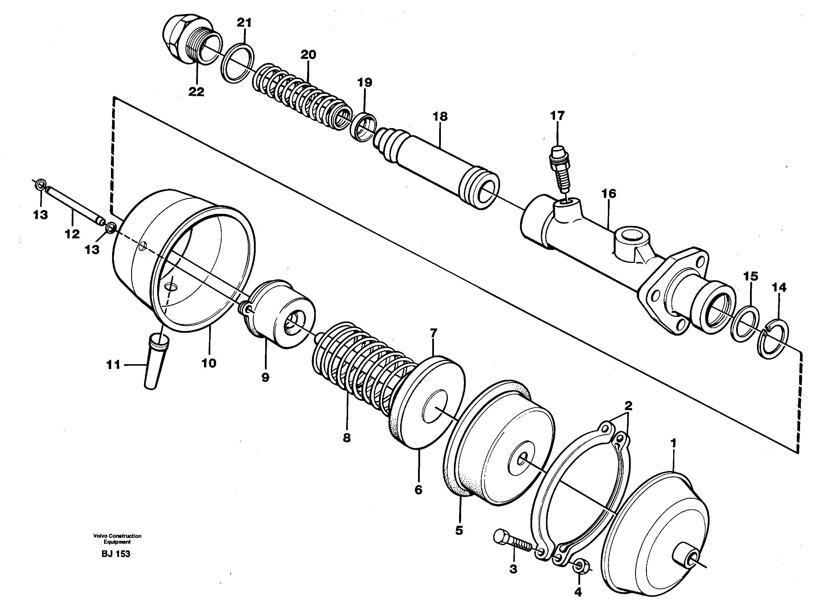 Brake servo — volvo parts diagram