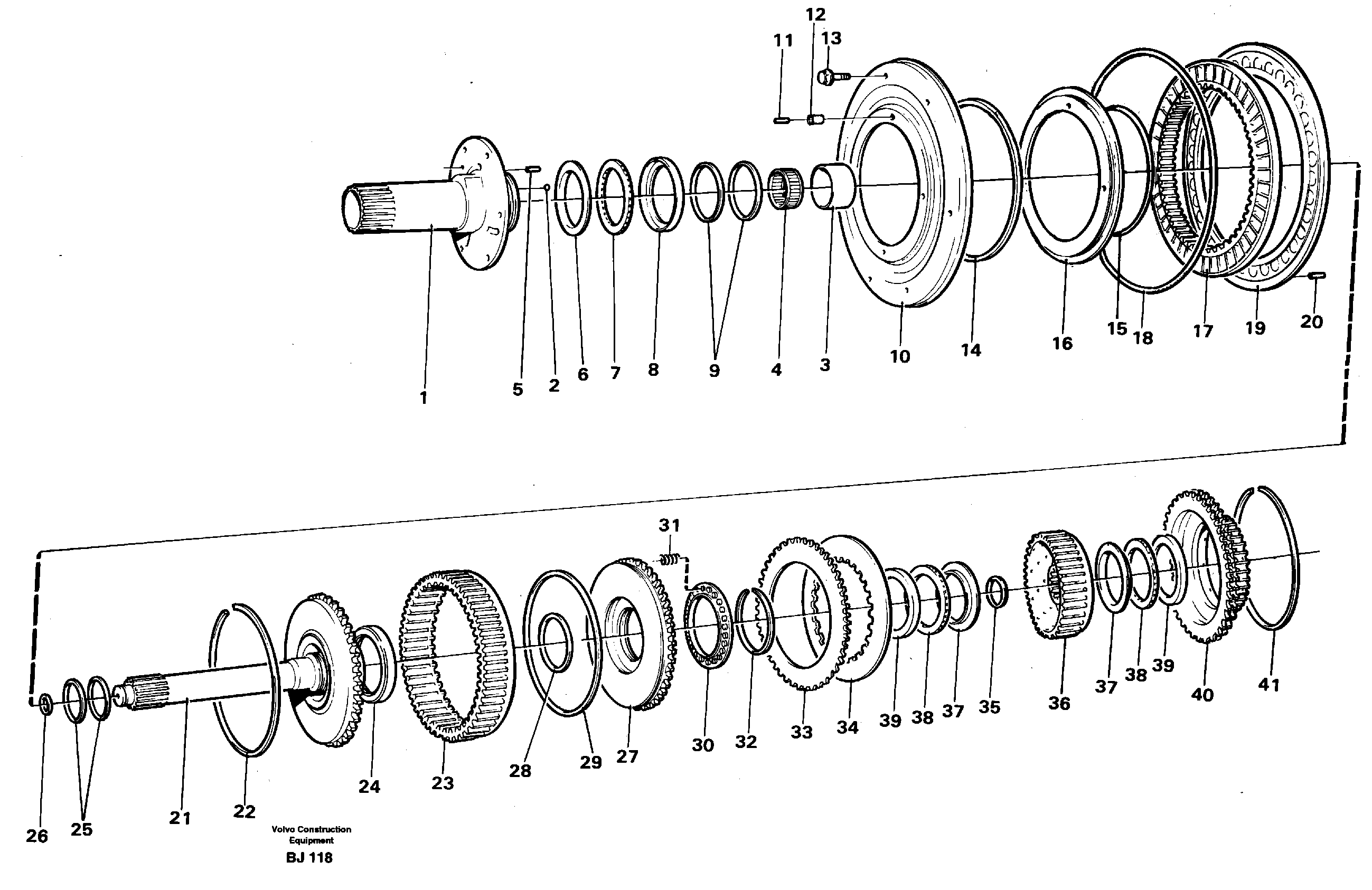 Retarder and clutch  K1 — volvo parts diagram