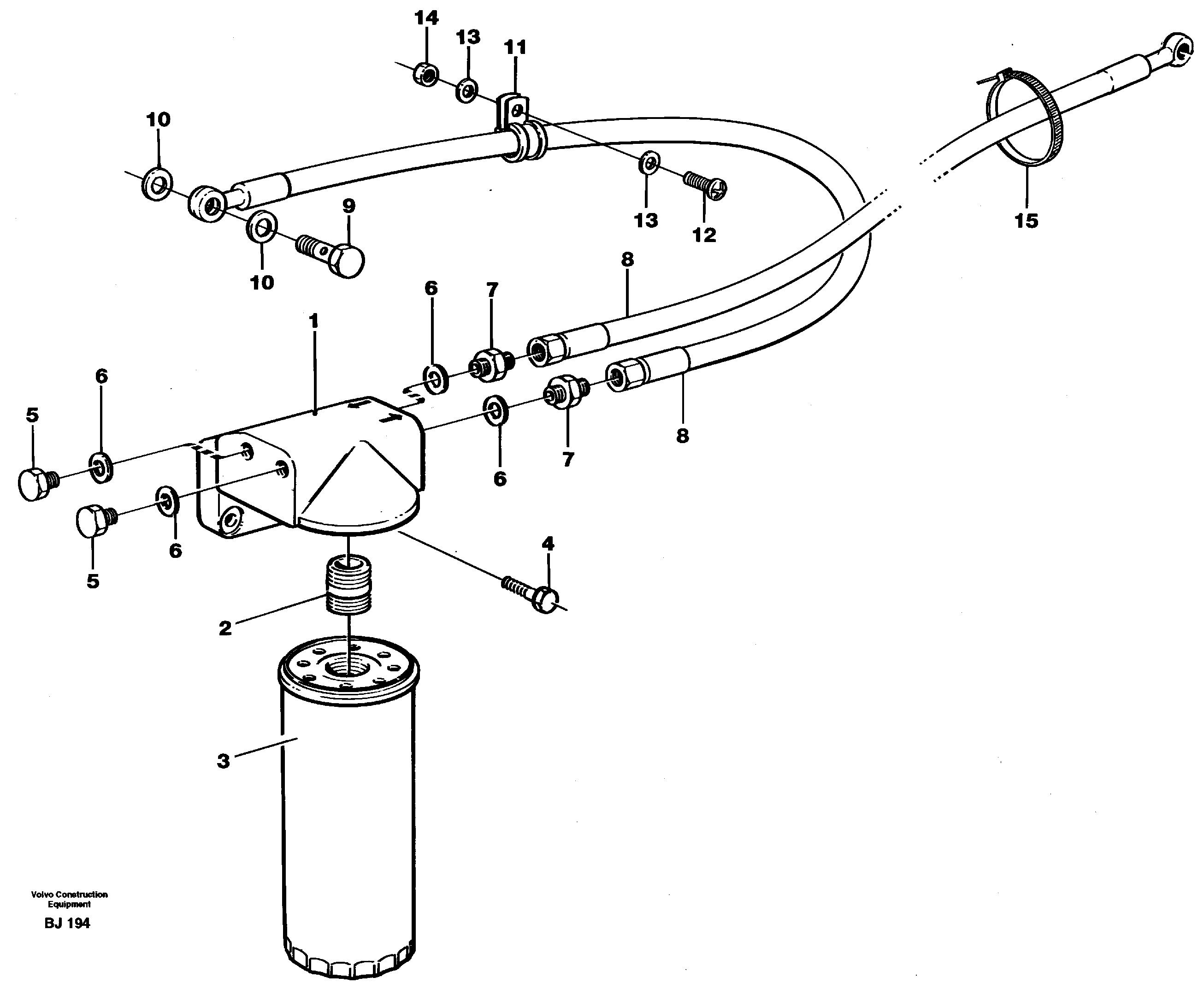 Oil filter by pass — volvo parts diagram