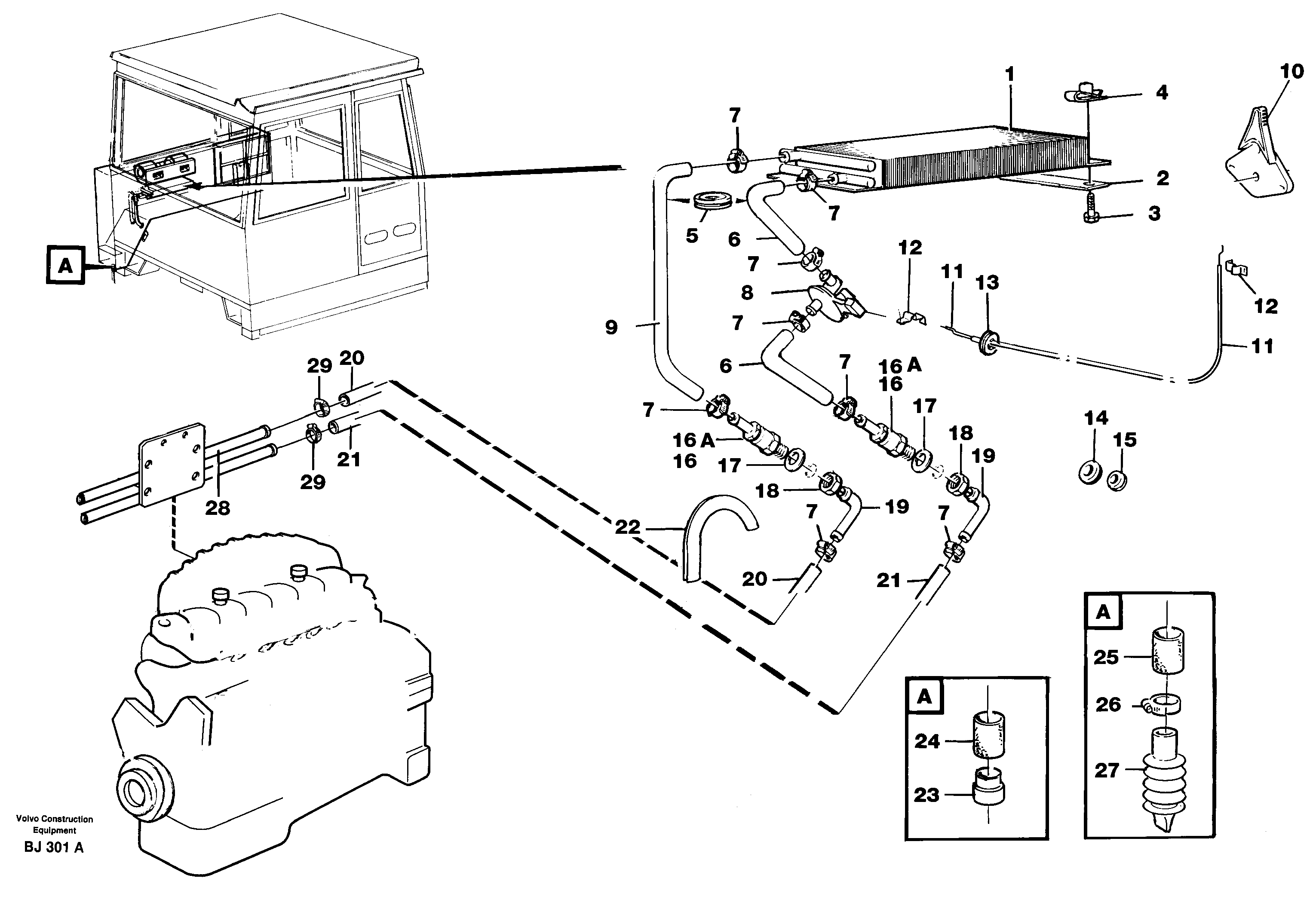 Heating unit — volvo parts diagram