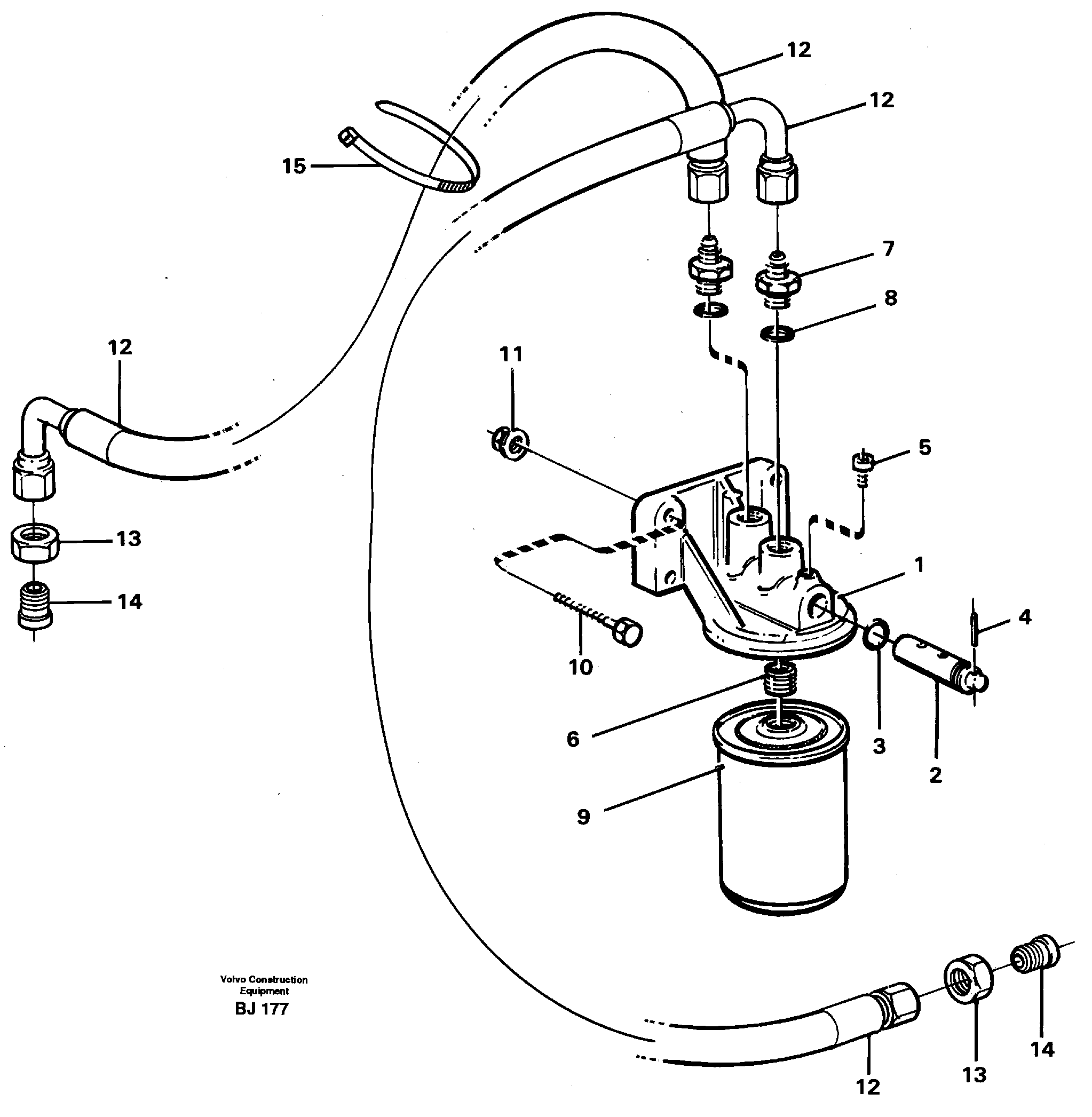 Coolant filter  93079, 93231 — volvo parts diagram