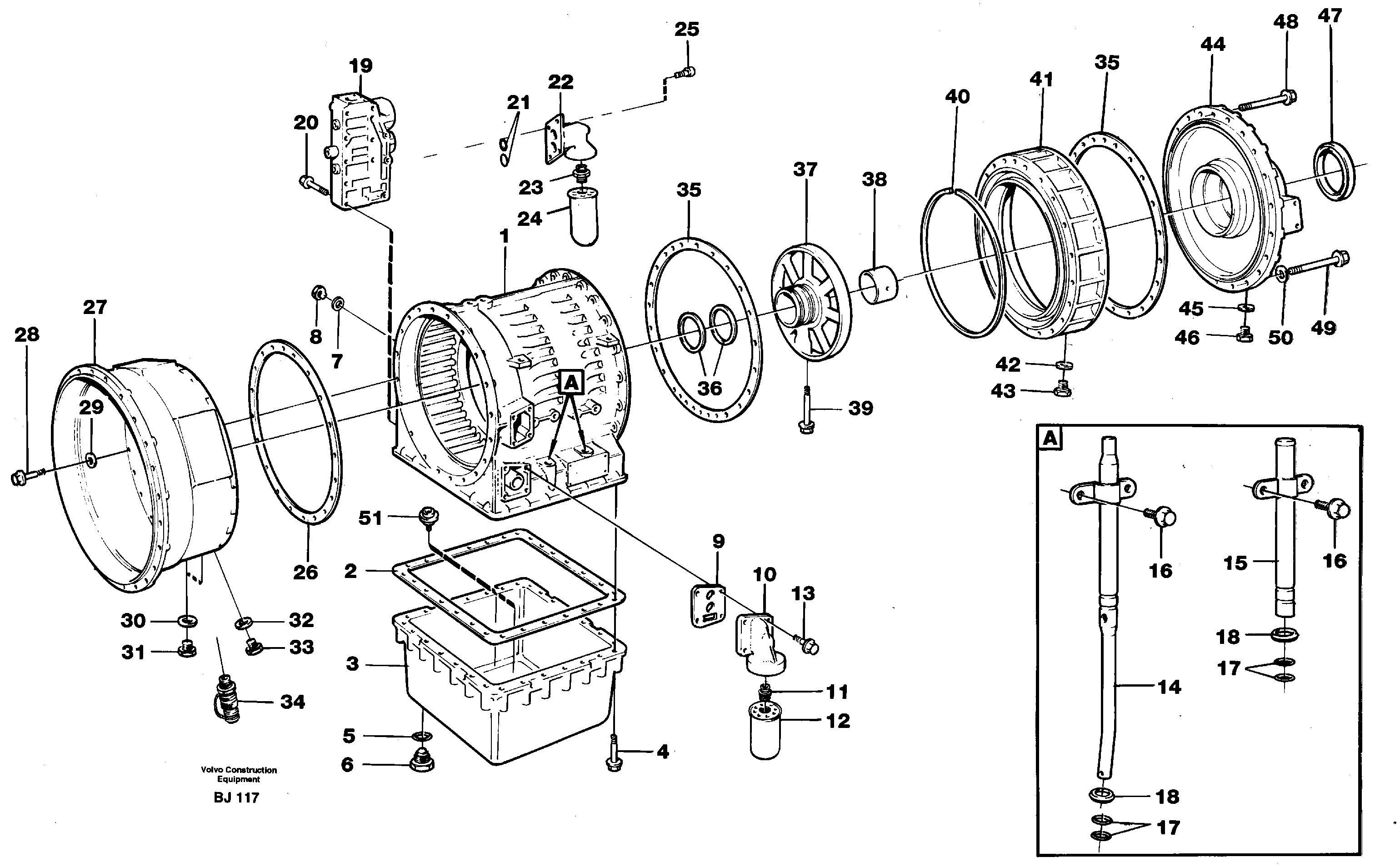 Gearbox housing — volvo parts diagram