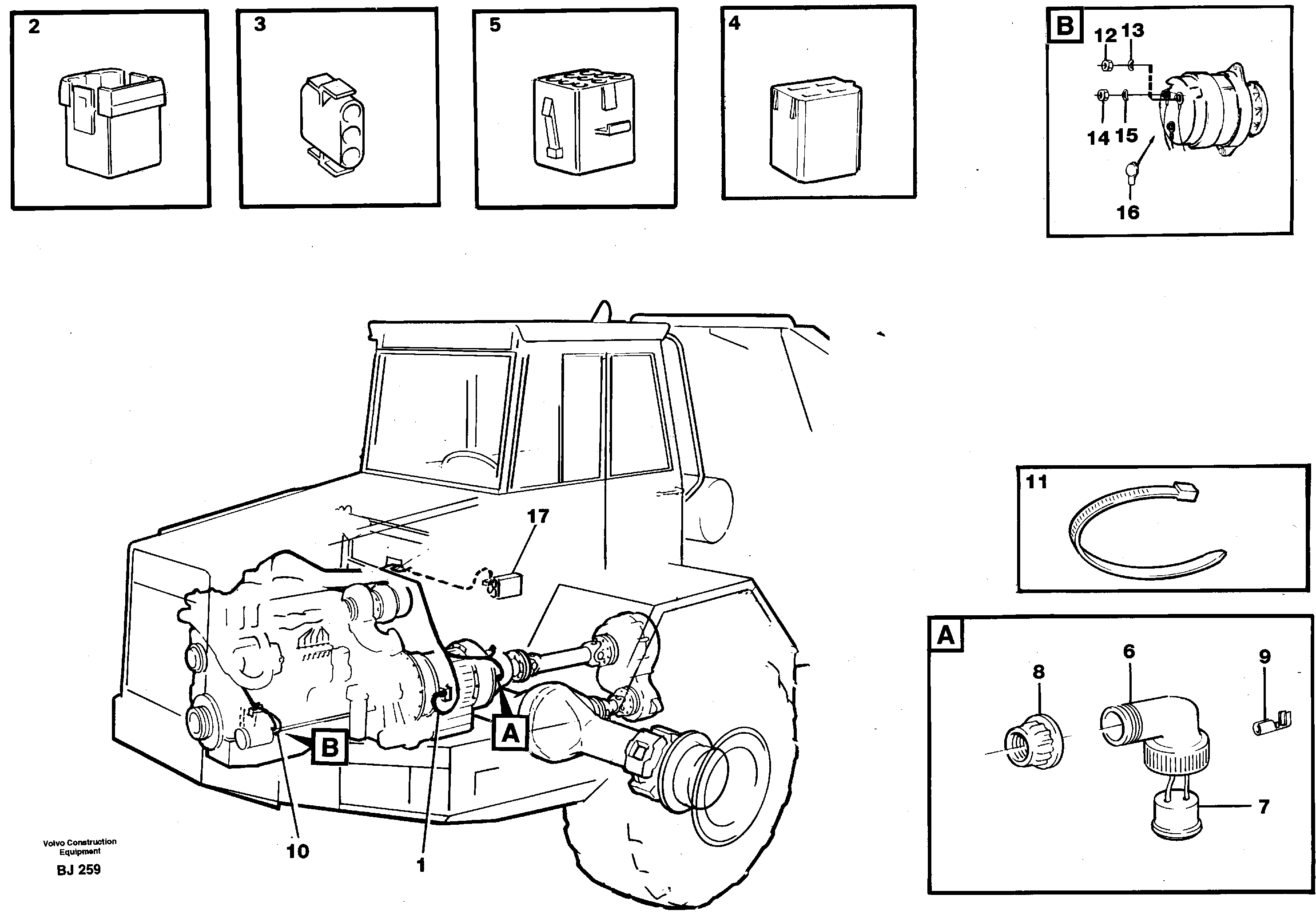 Cable harnesses, front — volvo parts diagram