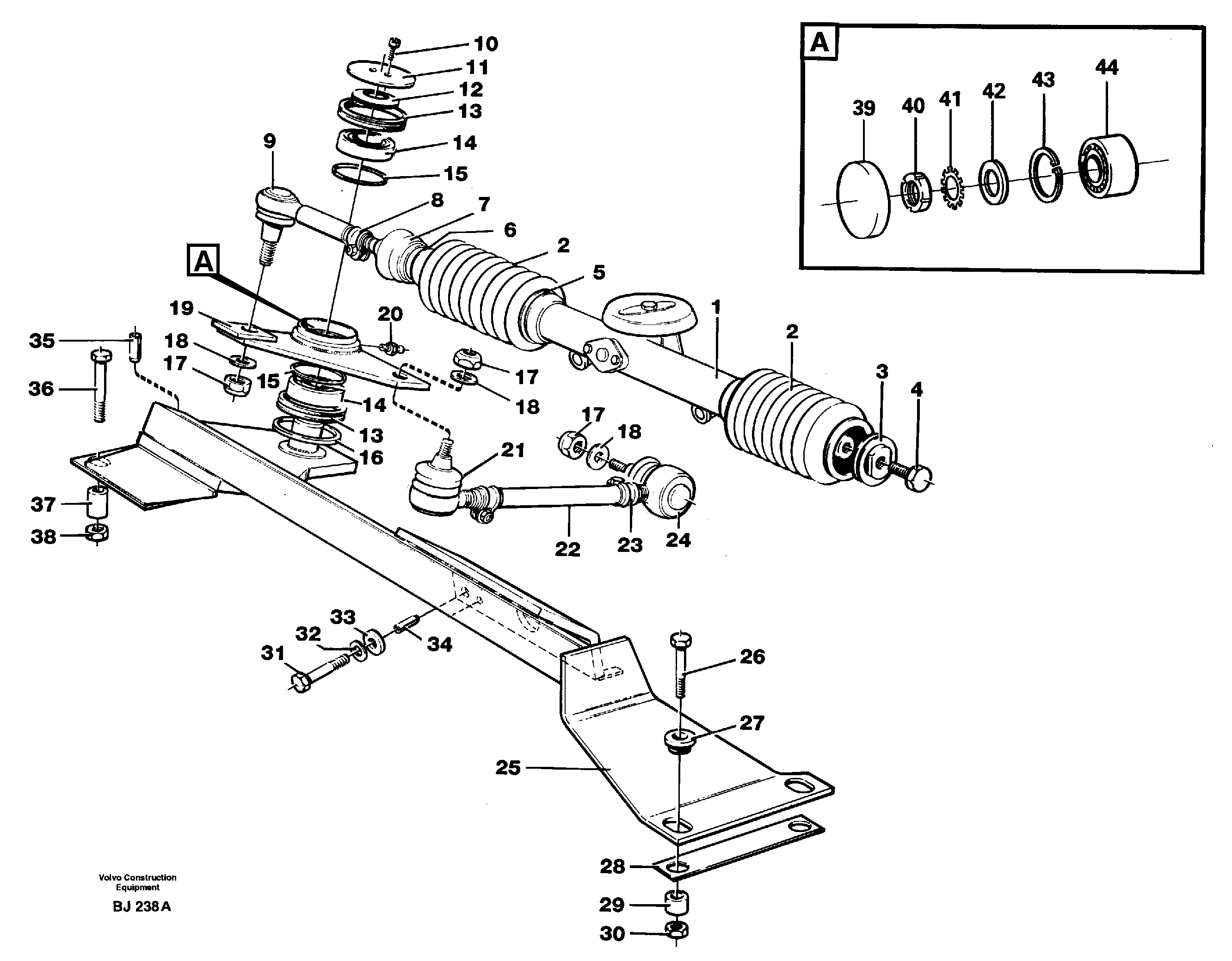Steering linkage — volvo parts diagram