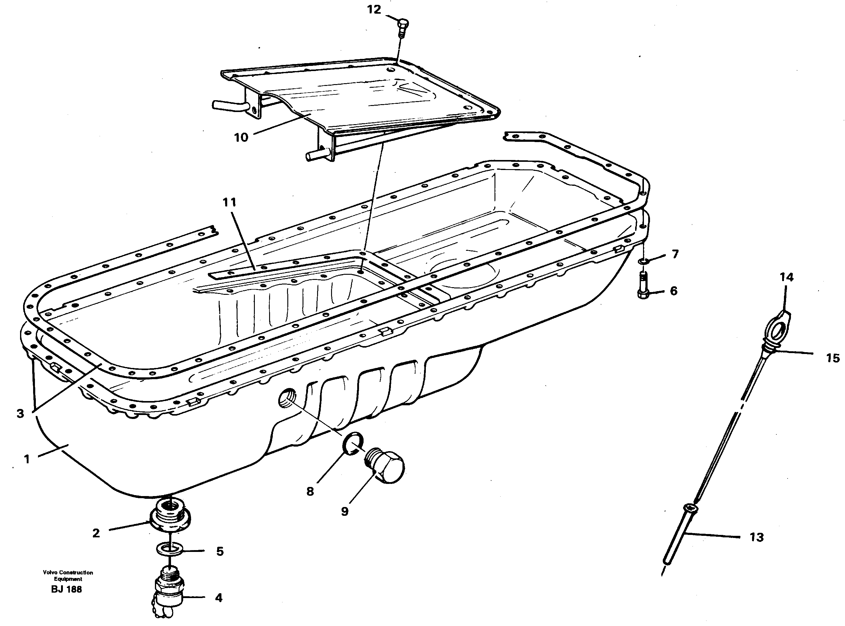 Oil sump — volvo parts diagram