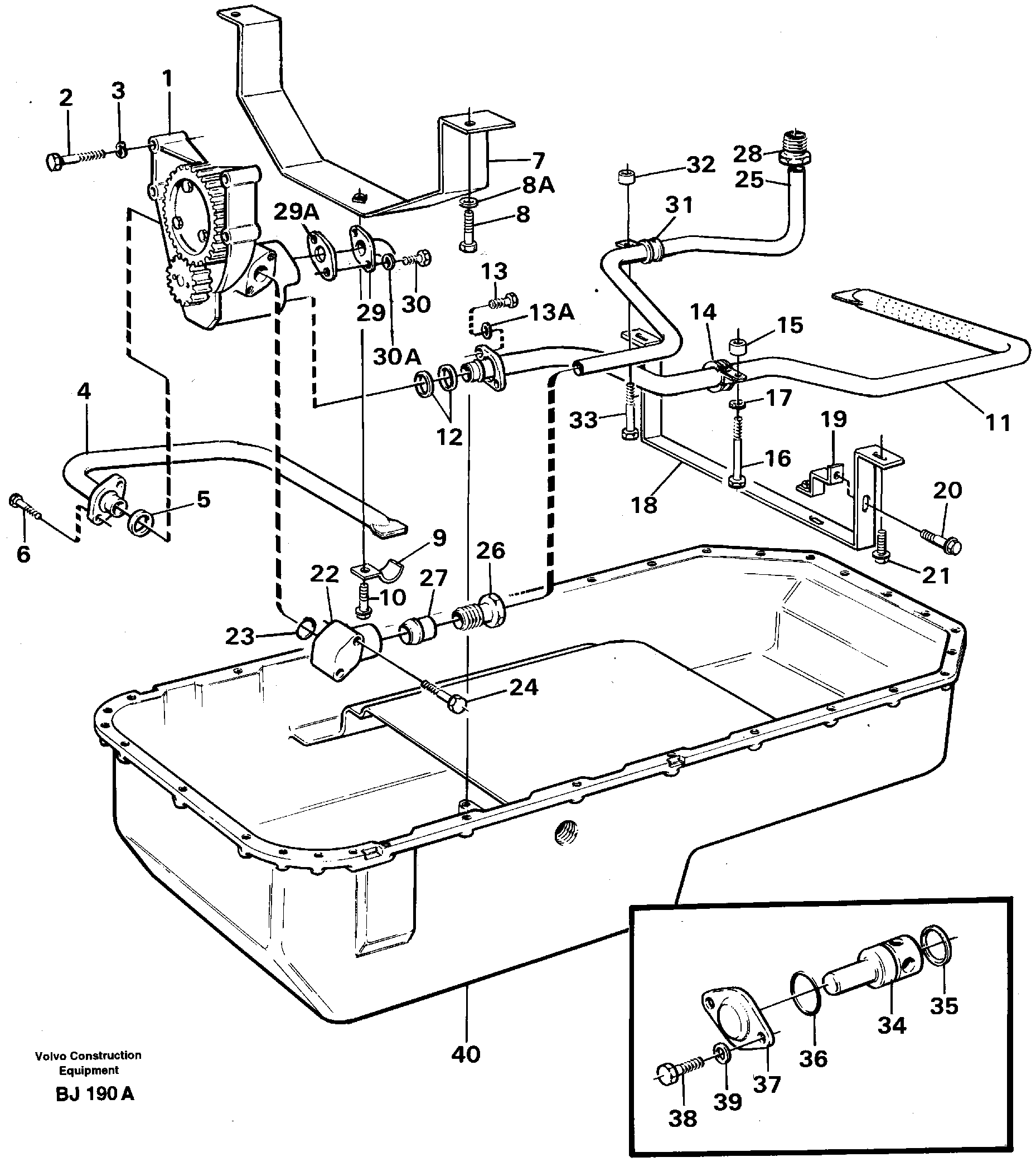 Lubricating oil system — volvo parts diagram