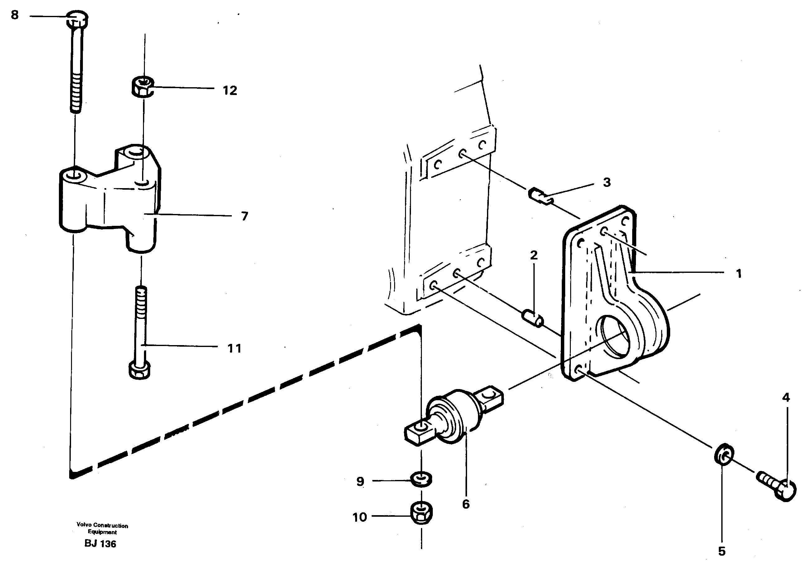 Drop box, mounting — volvo parts diagram