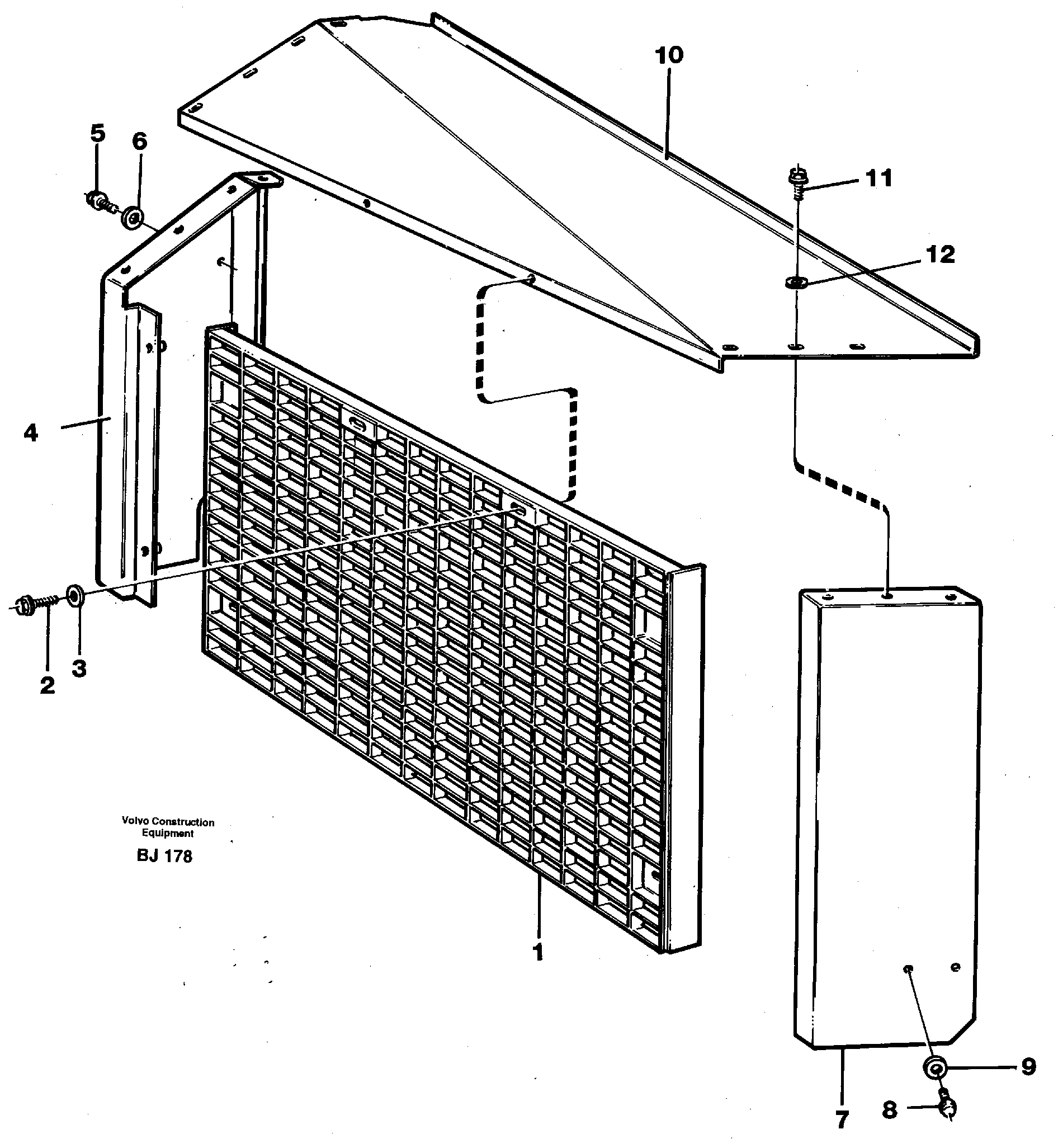 Radiator casing — volvo parts diagram
