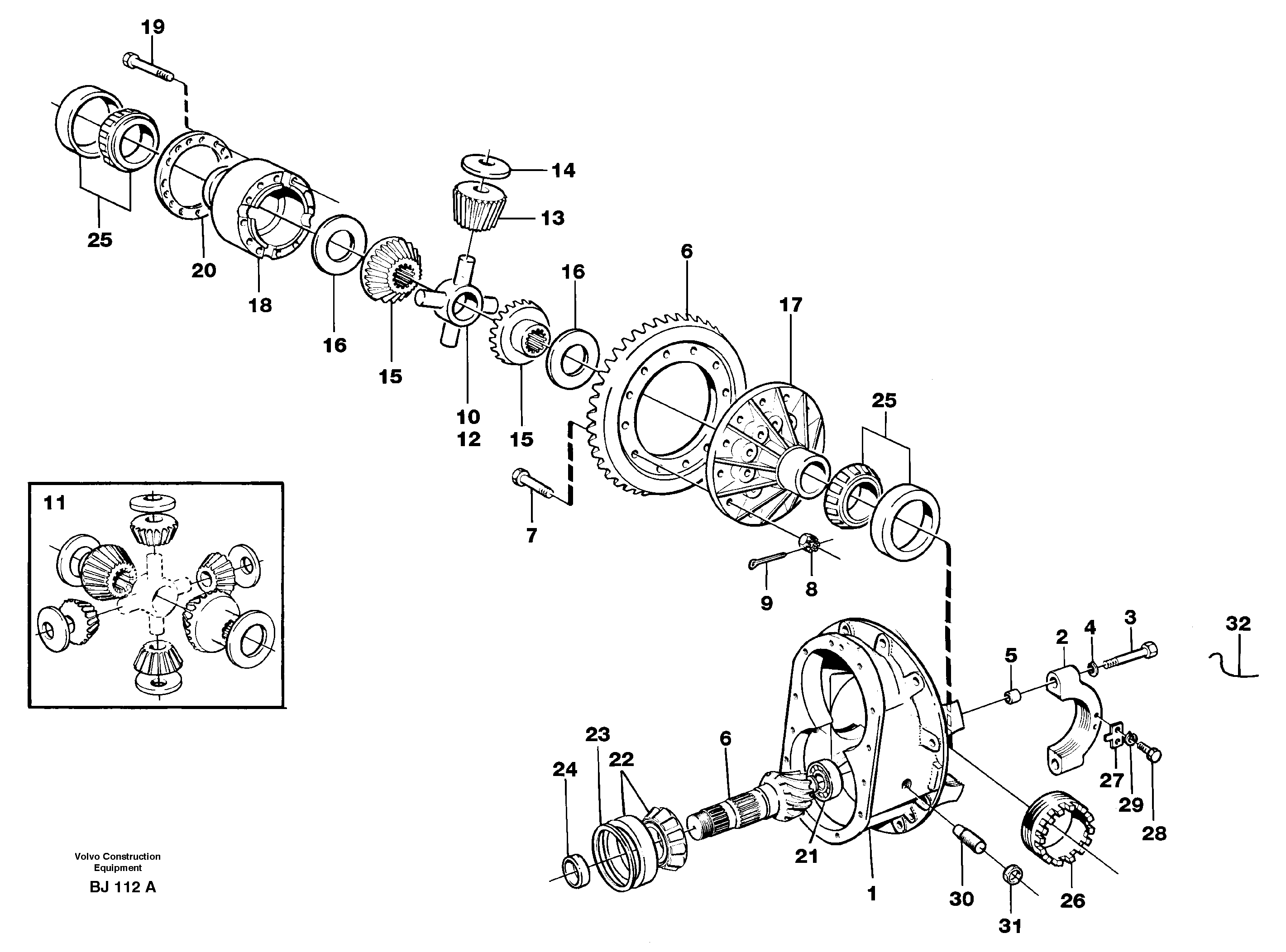 Final drive  AH63J — volvo parts diagram