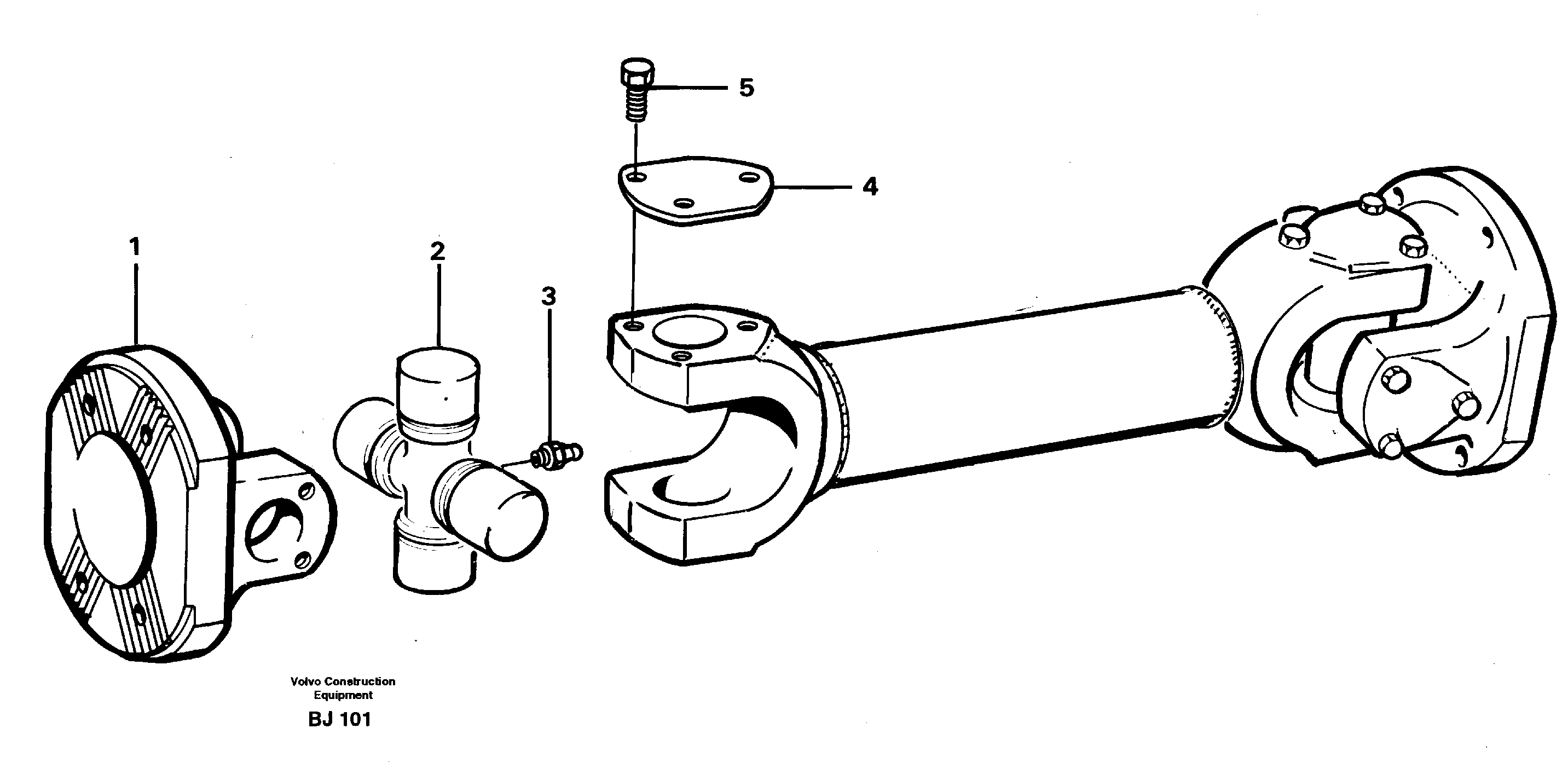 Propeller shaft — volvo parts diagram