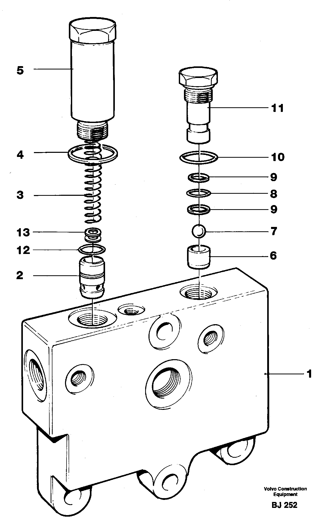 Valve, circuit body and return valve — volvo parts diagram
