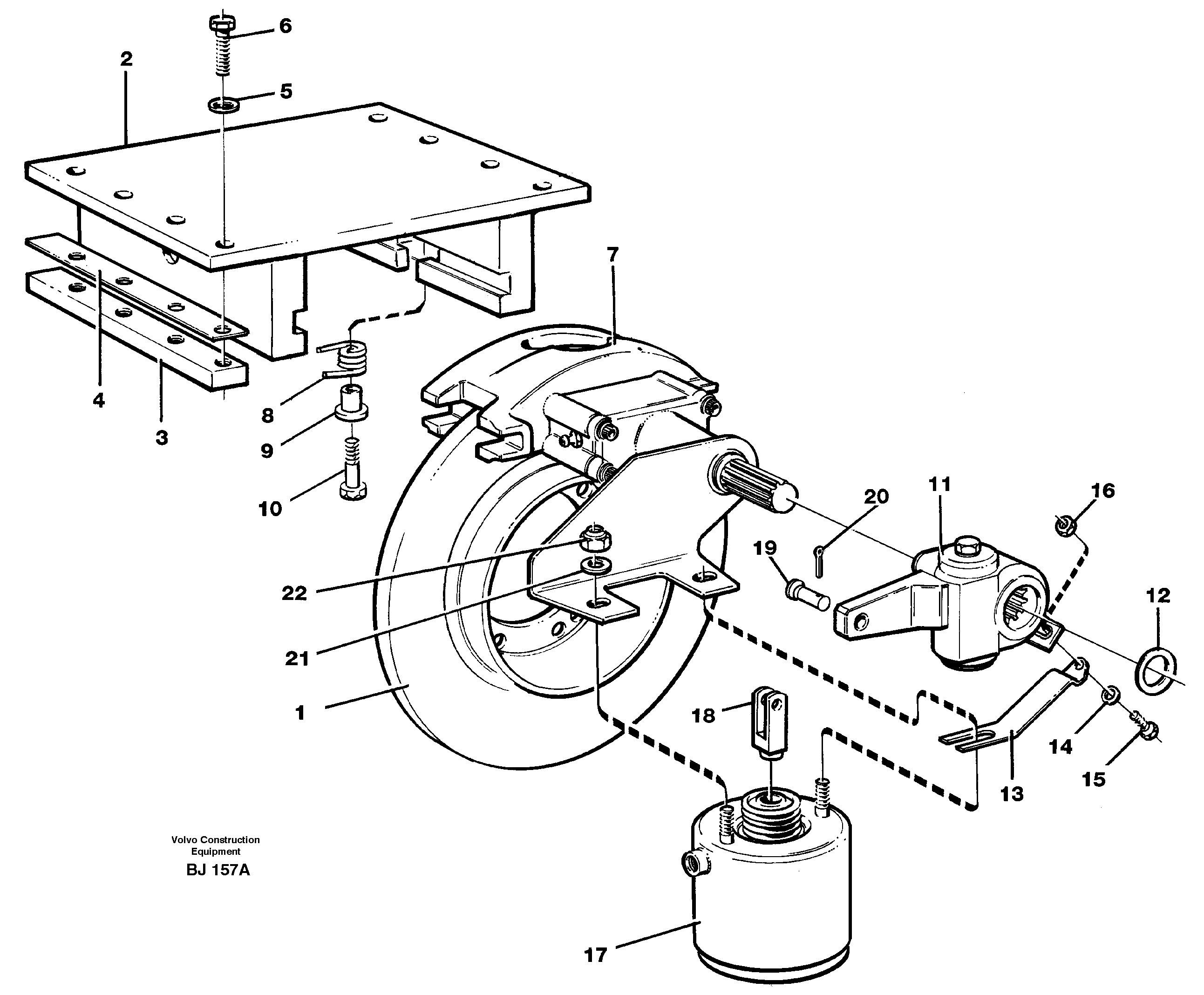 Universaljoint brake — volvo parts diagram