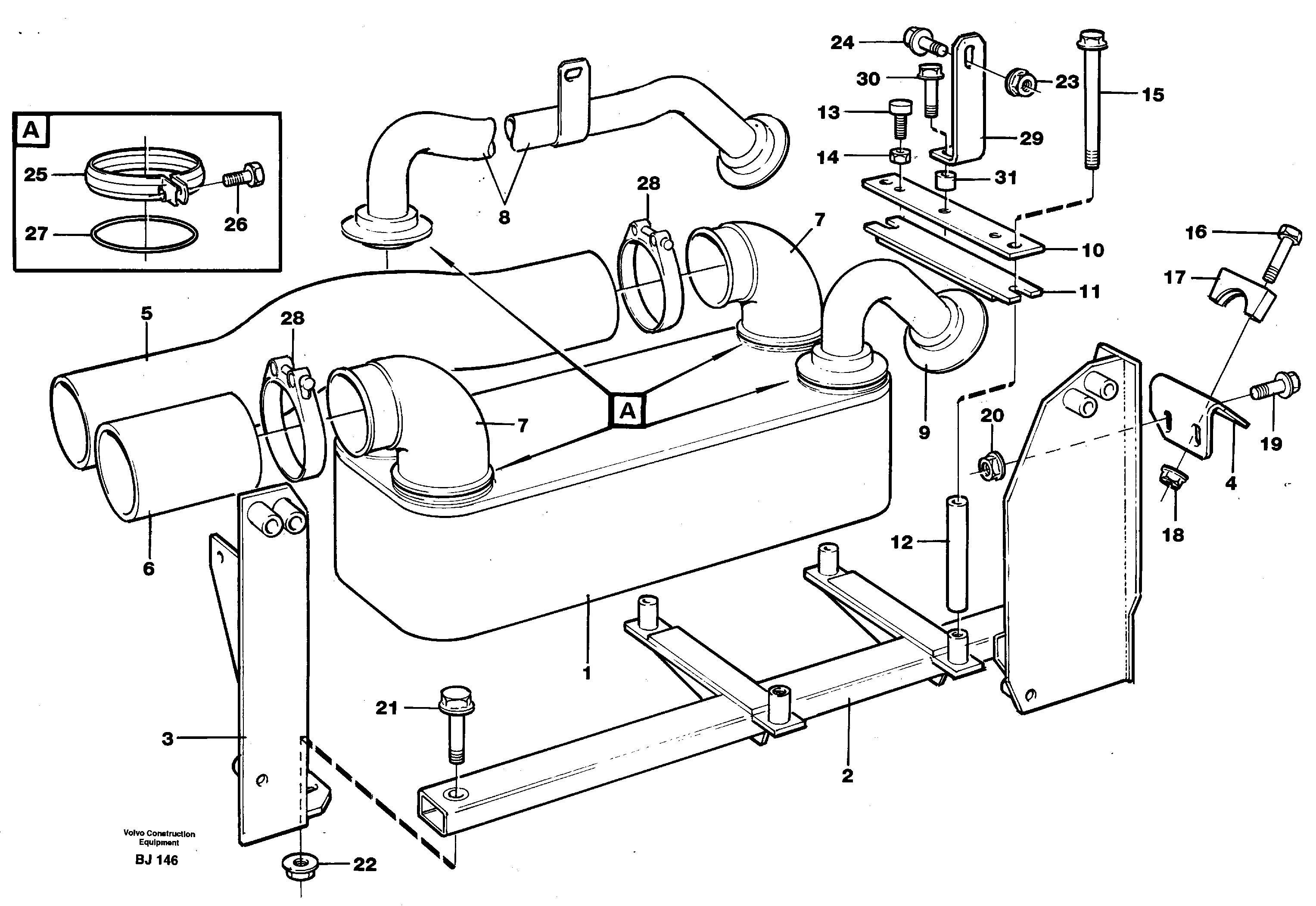 Heat exchanger — volvo parts diagram