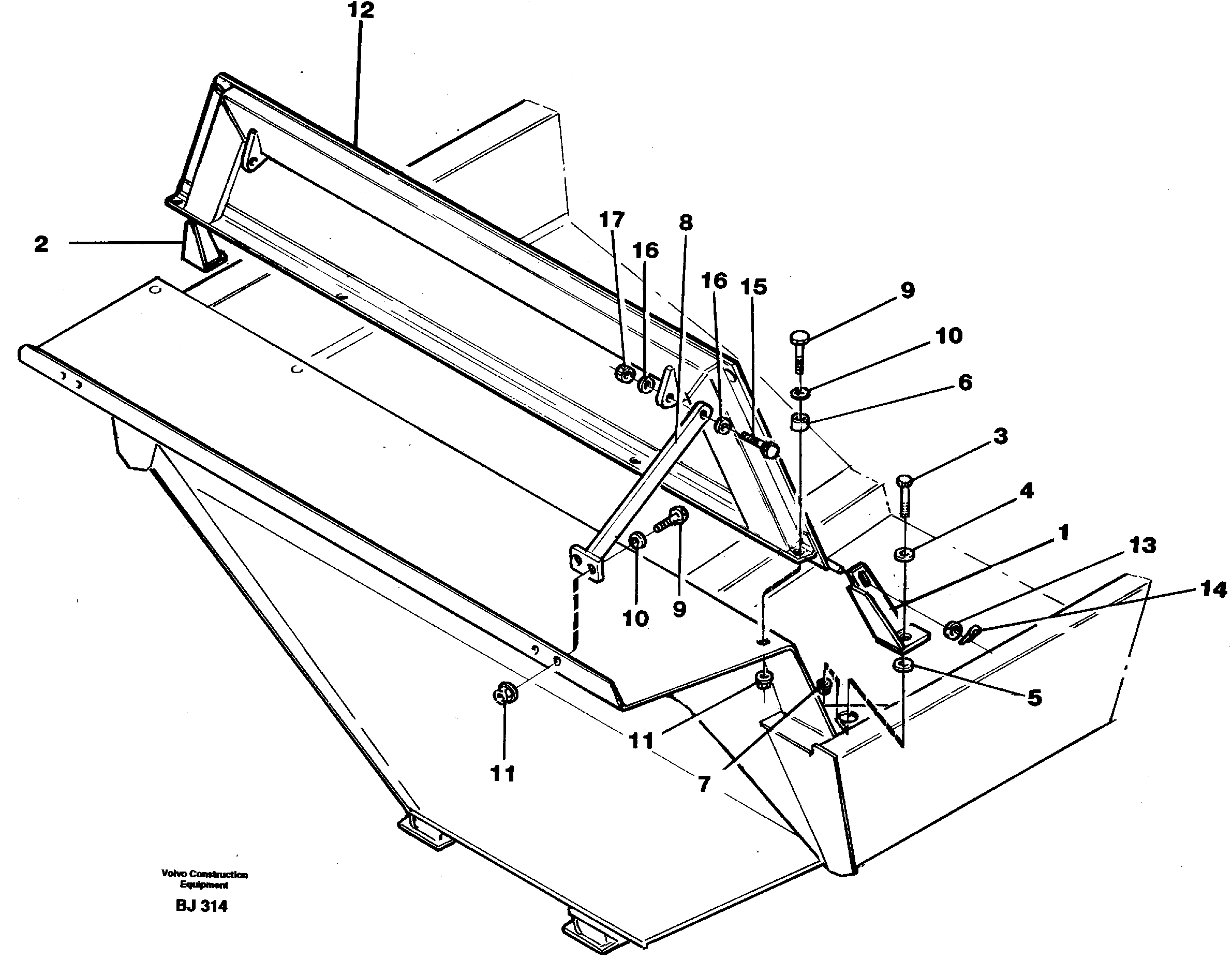 Extra front spillguard  93074 — volvo parts diagram