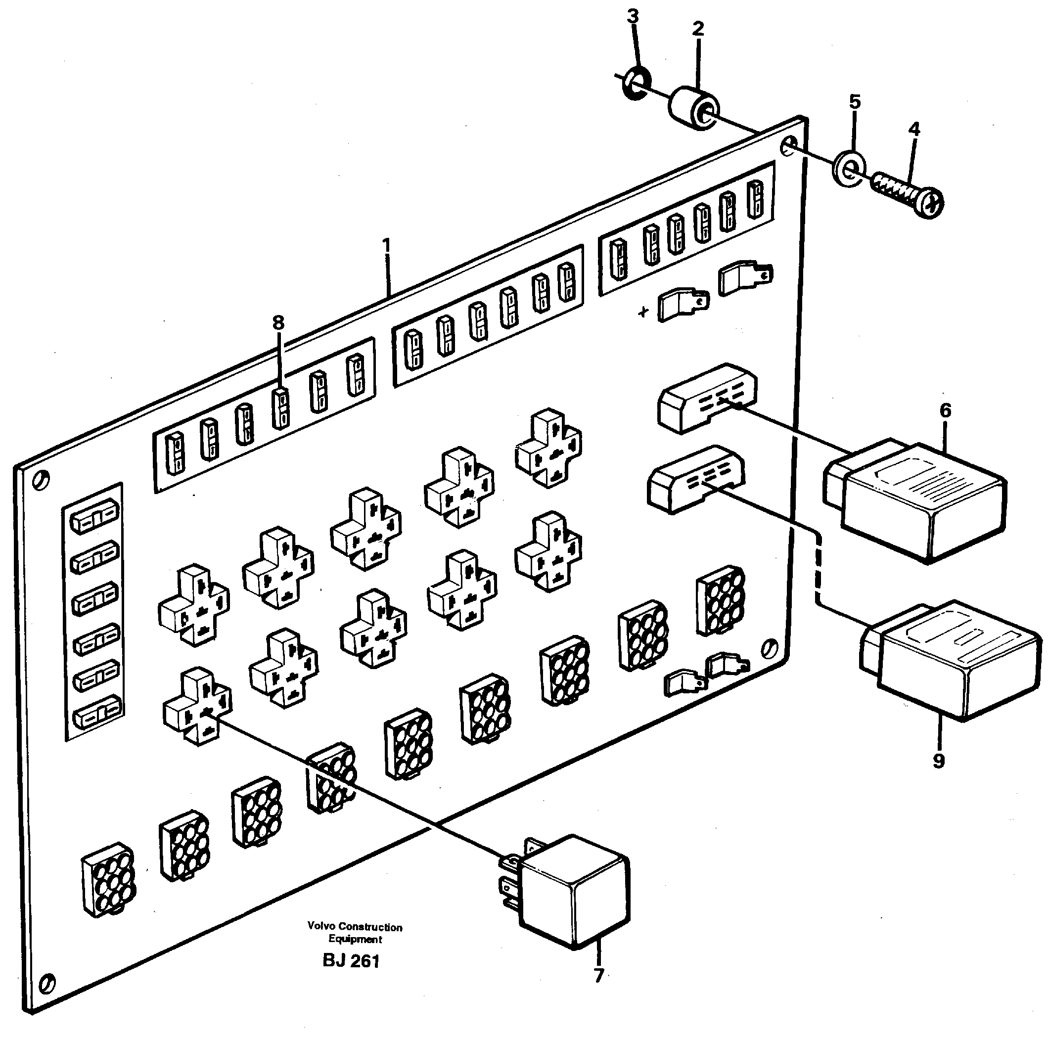 Electrical distribution box — volvo parts diagram