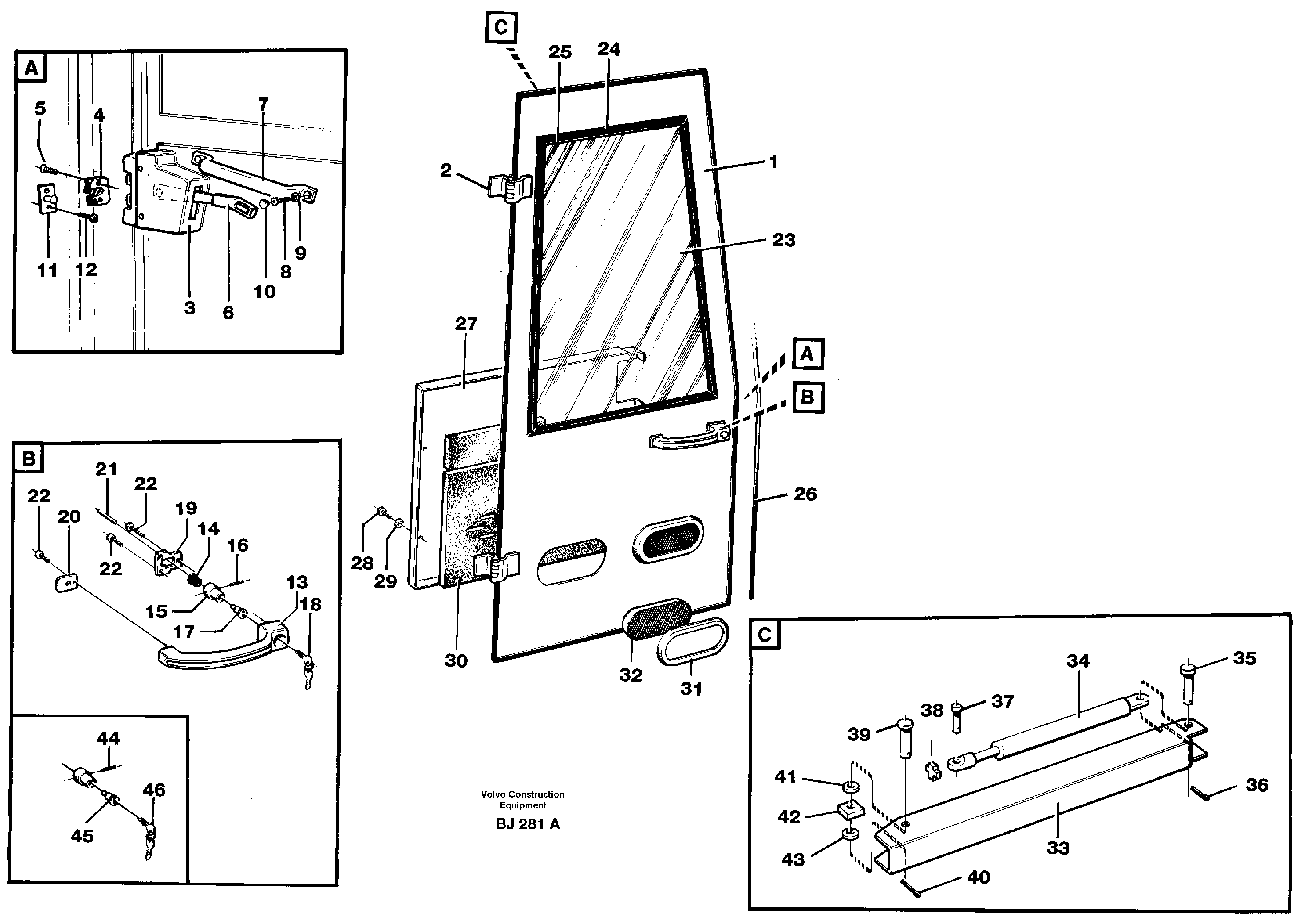 Door — volvo parts diagram