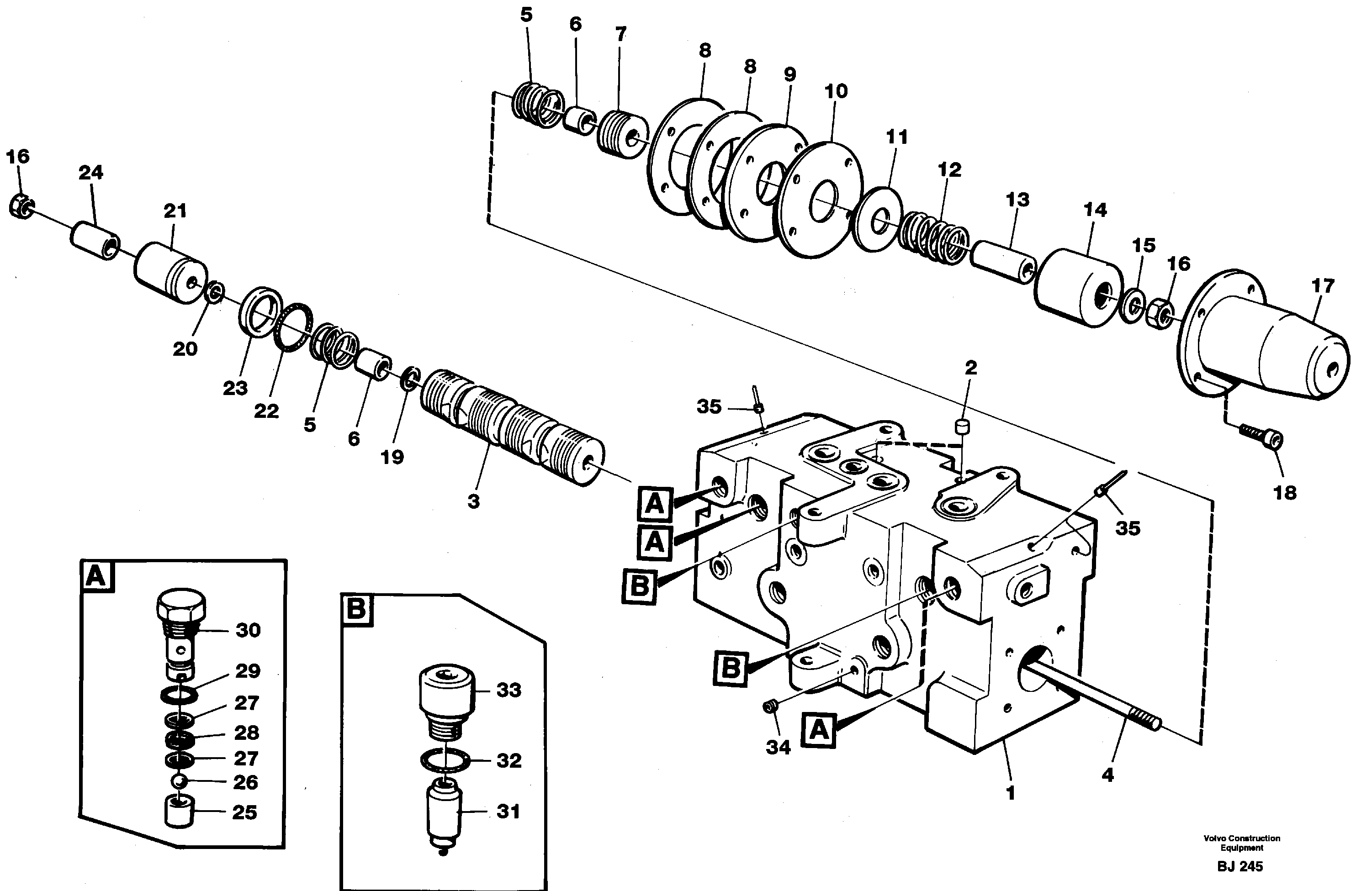 Steering unit — volvo parts diagram