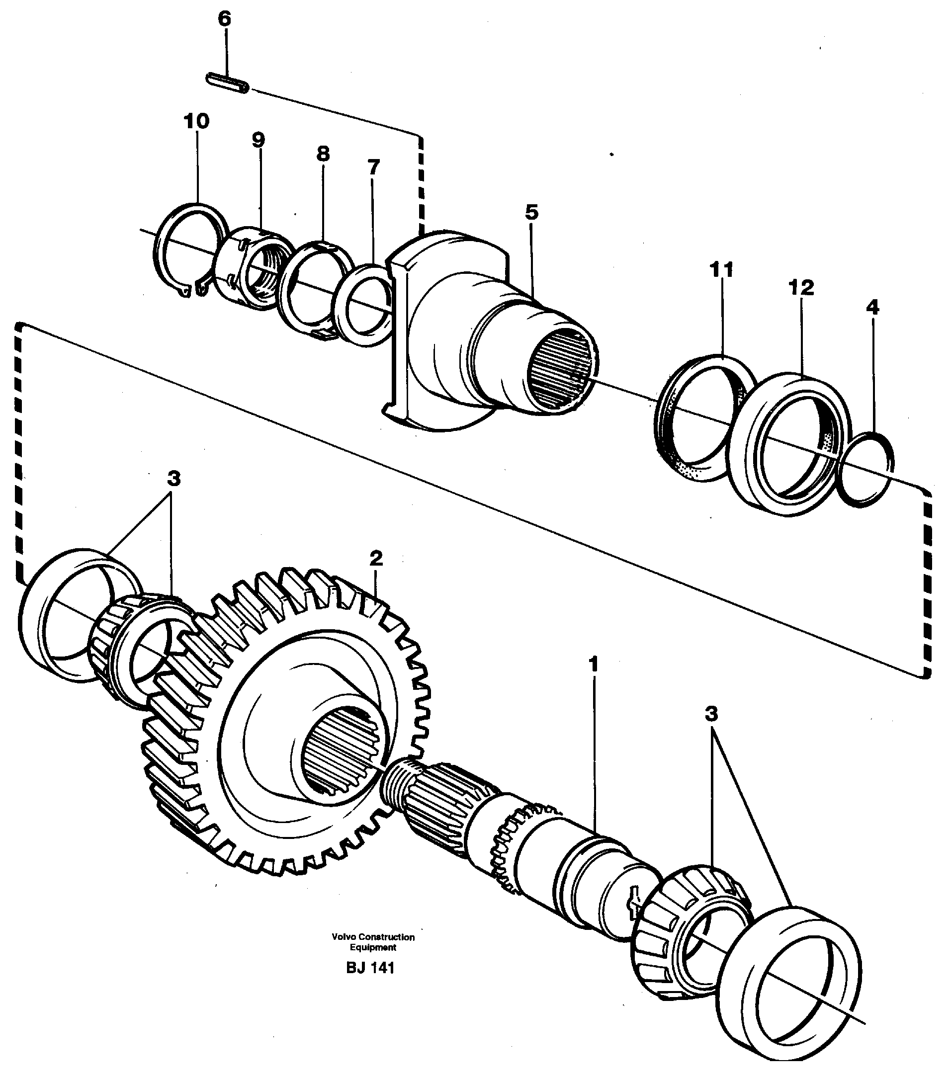 Lower shaft — volvo parts diagram