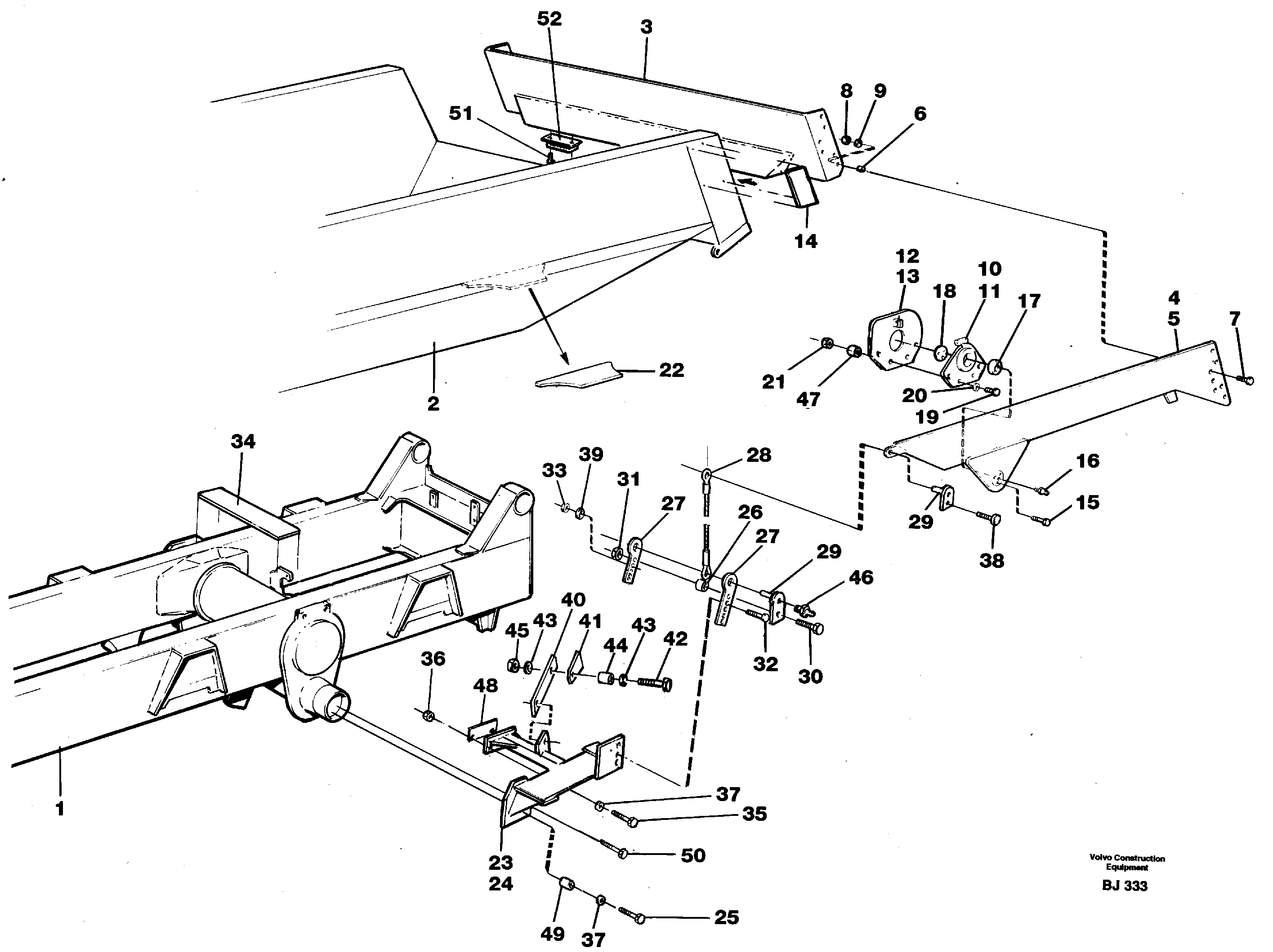 Overhung tailgate  92606 — volvo parts diagram