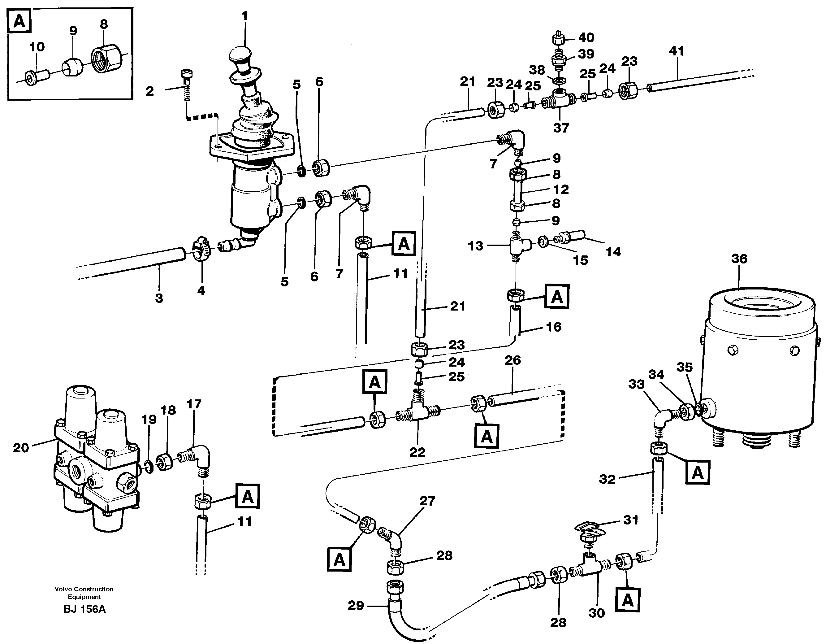 Parking brake — volvo parts diagram
