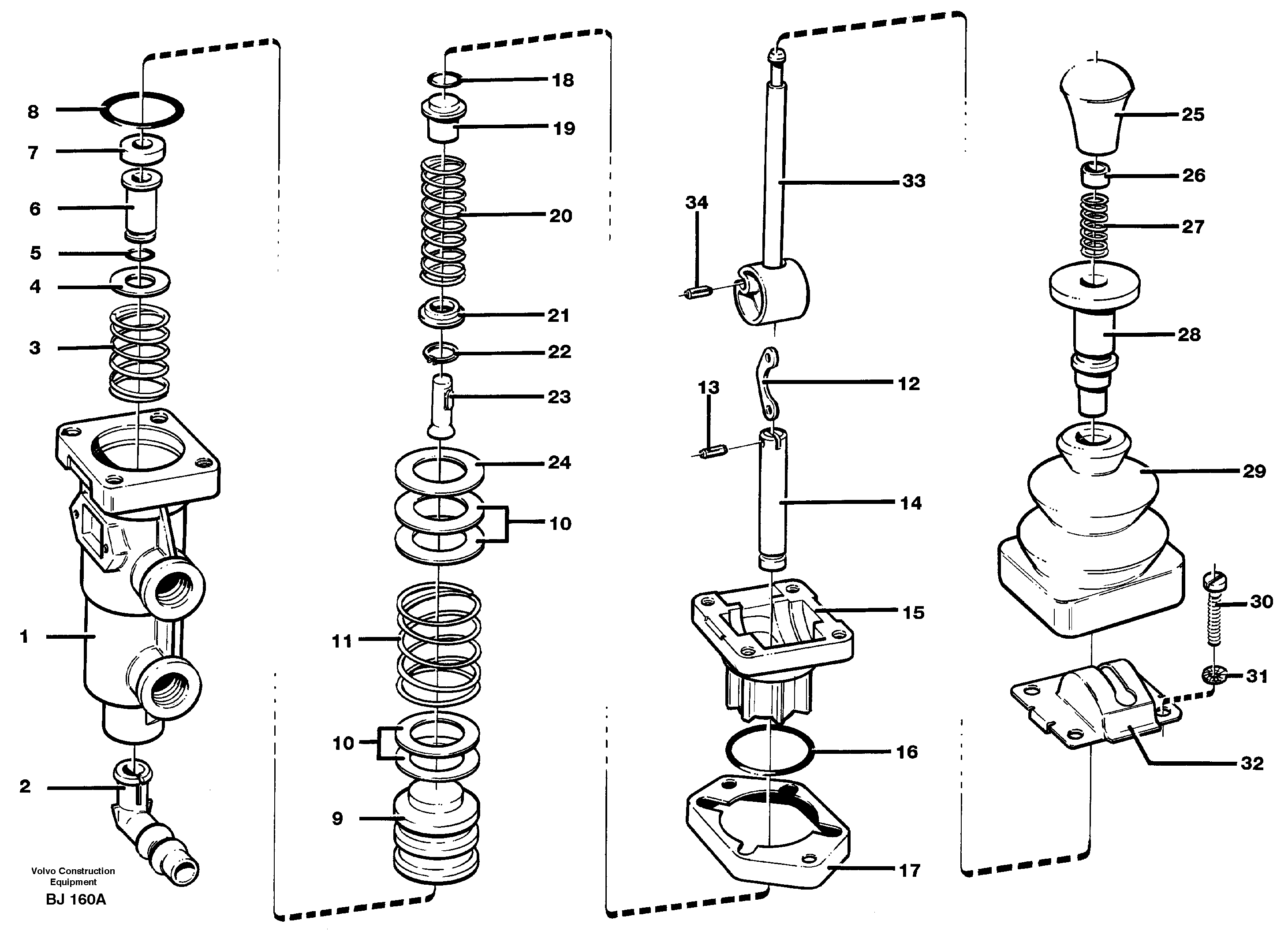 Parking brake valve — volvo parts diagram