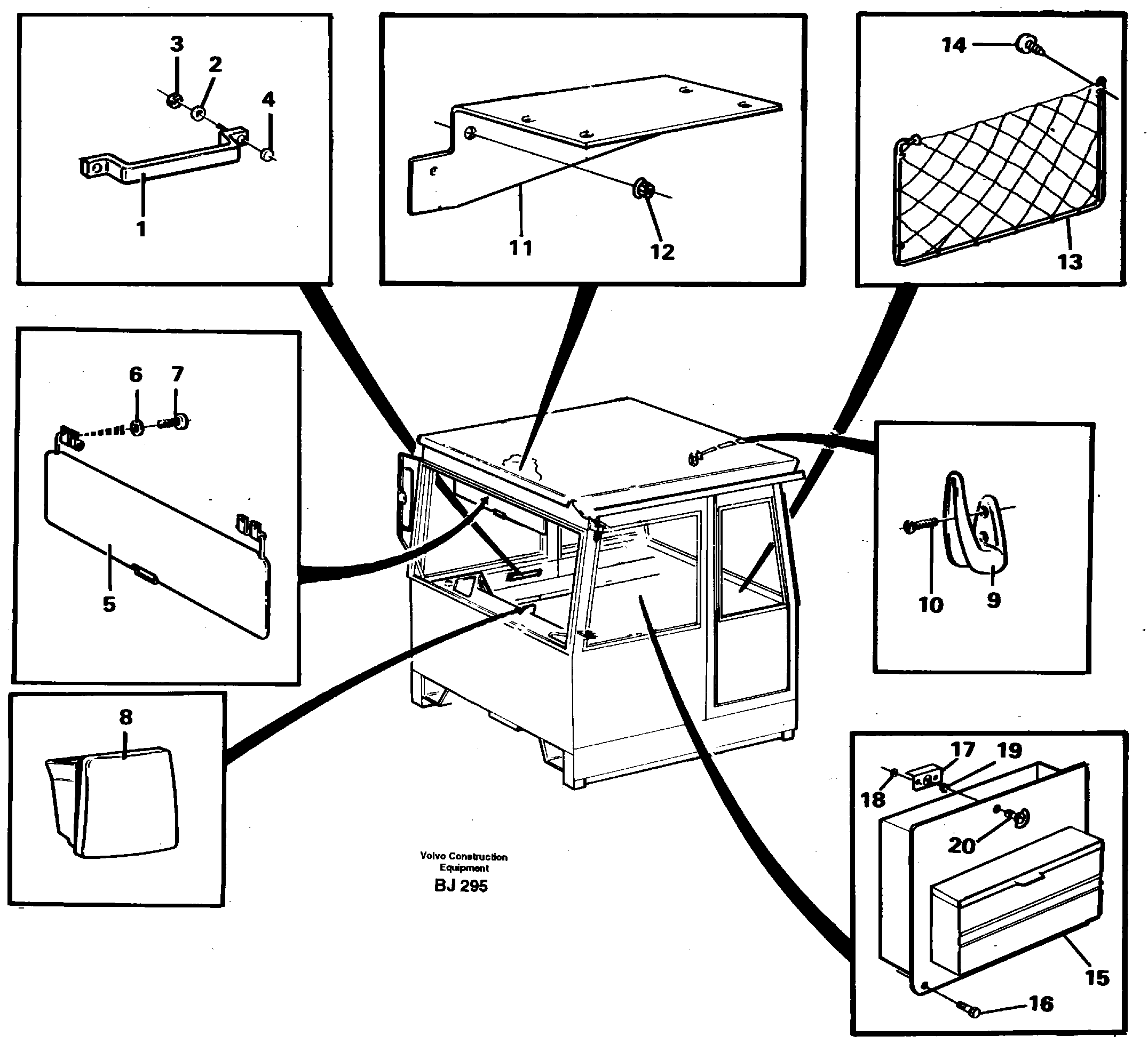 Interior equipment, cab — volvo parts diagram