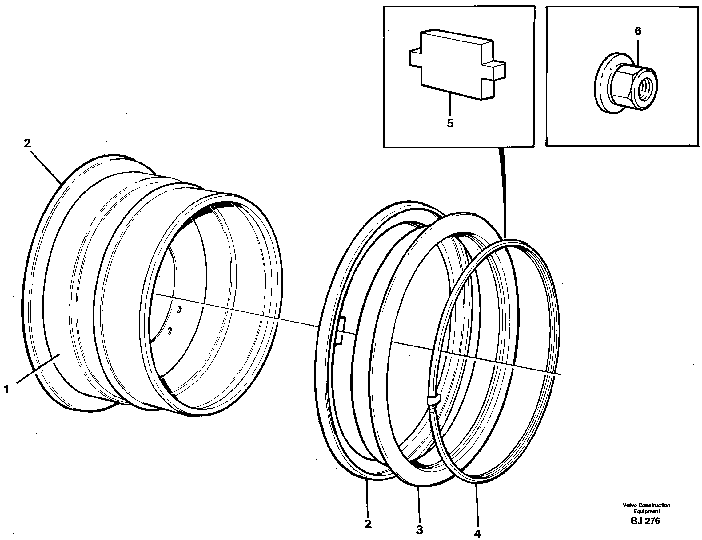 Rim  19.5 - 25, 22 - 25/3 — volvo parts diagram