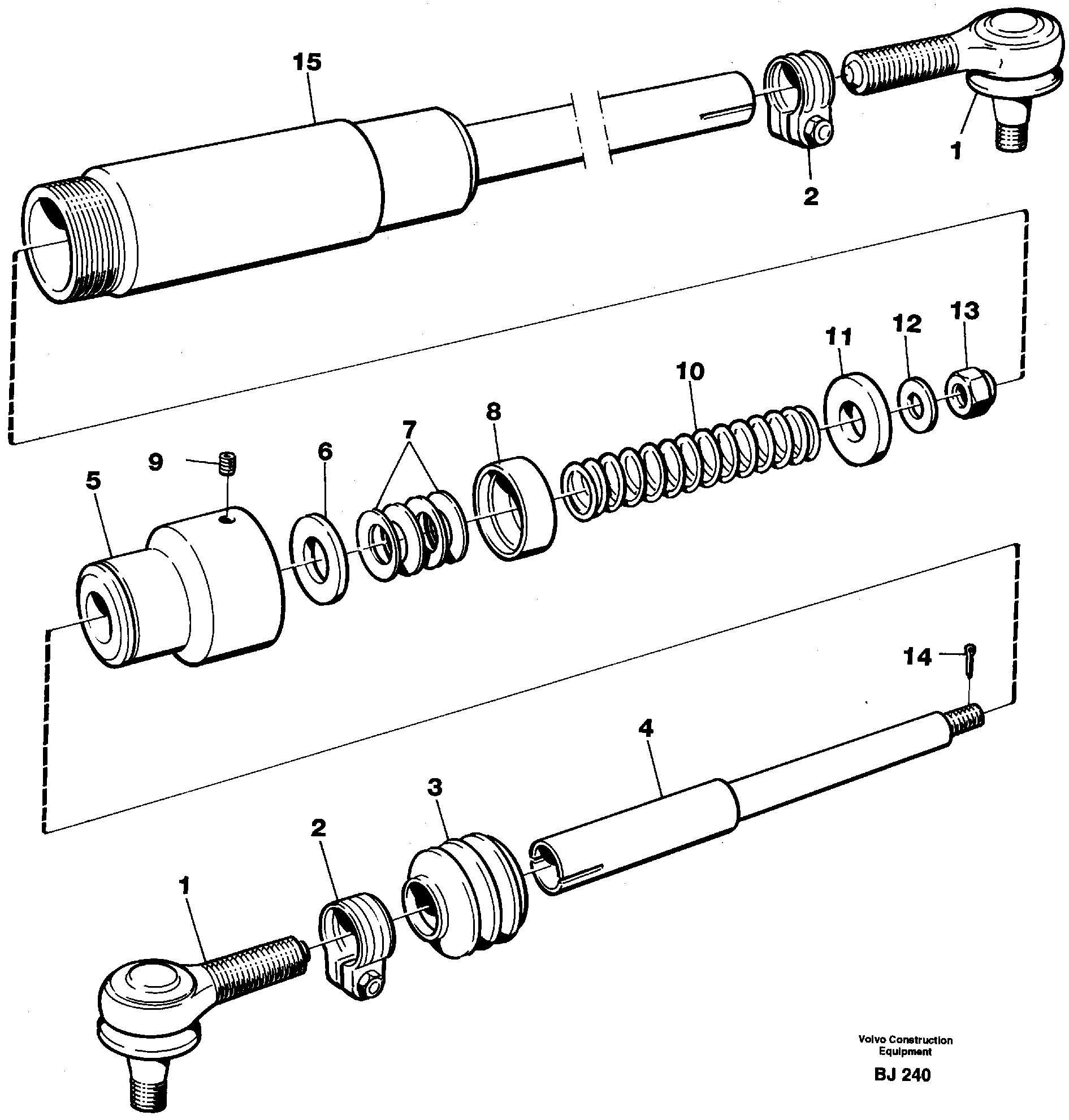 Drag rod — volvo parts diagram
