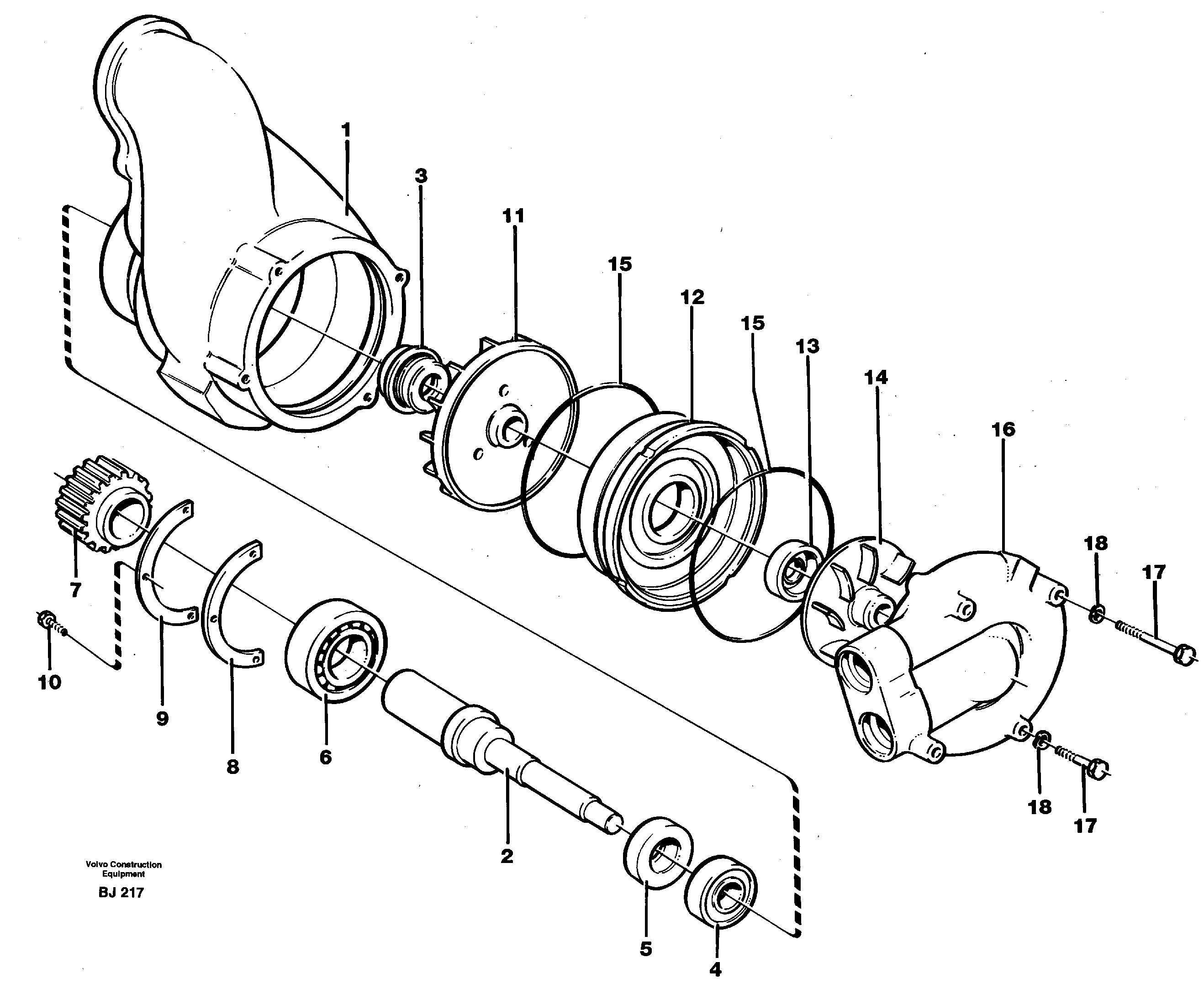 Water pump — volvo parts diagram