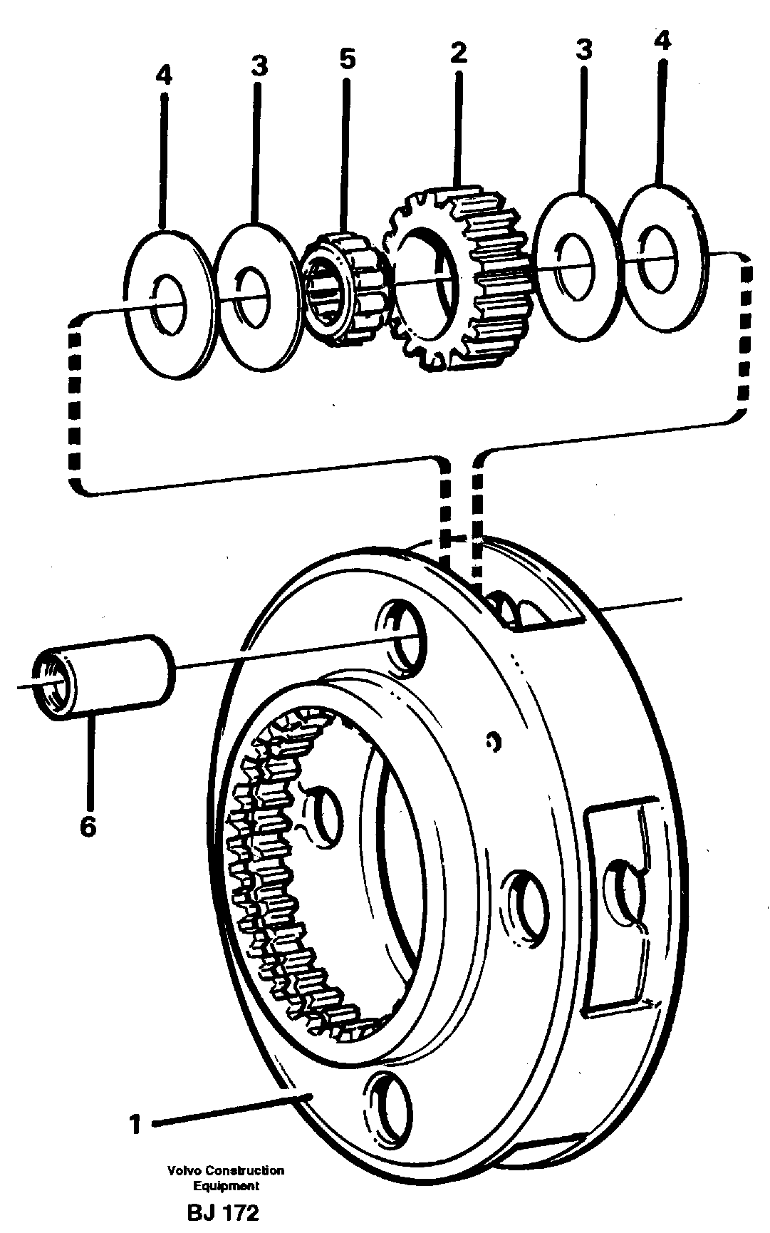 Planet kit, stage 1 — volvo parts diagram