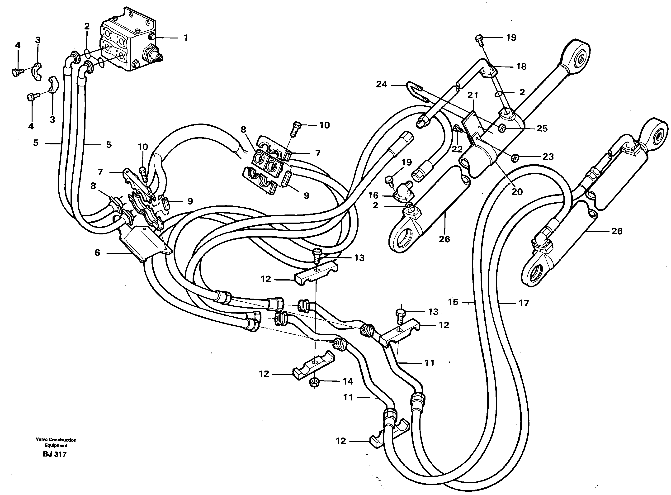 Tipping system, load unit — volvo parts diagram